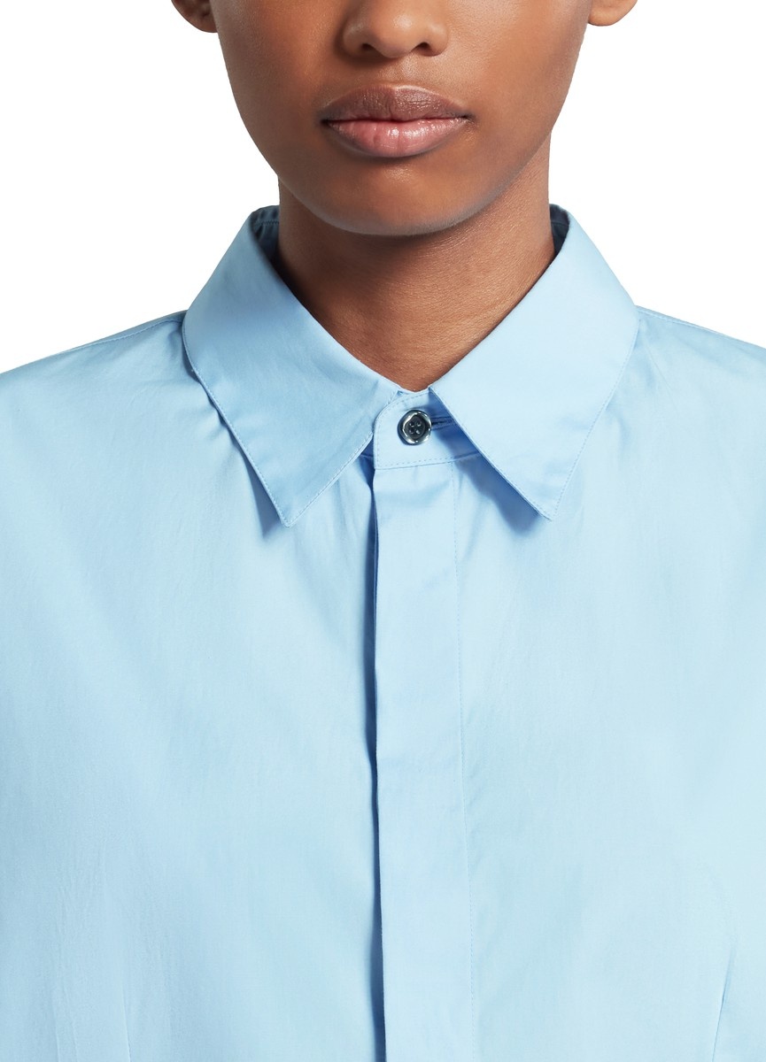 Bio Poplin Shirt With Gathered Back - 4