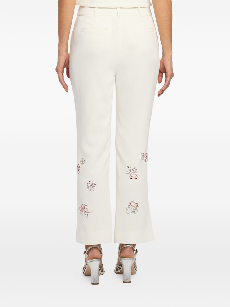 Kerry floral-detail cropped trousers 4