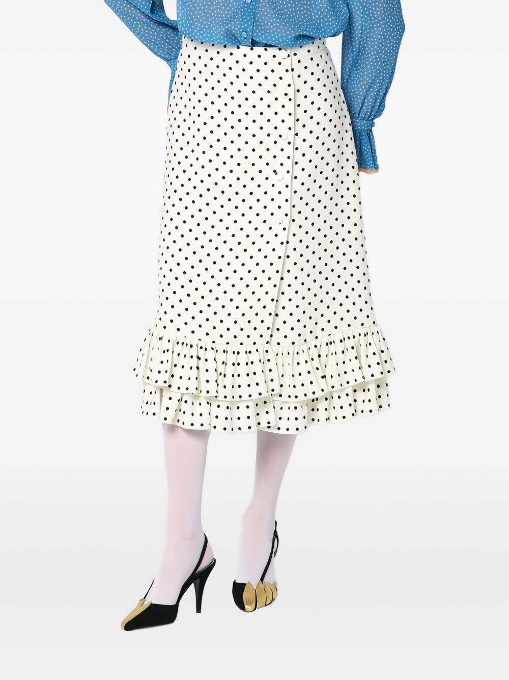 polka dot-print midi skirt - 3
