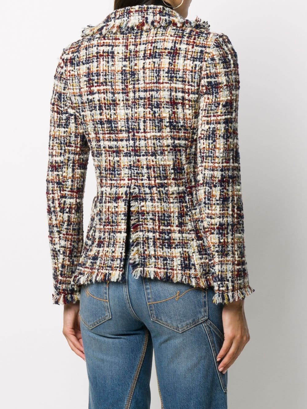 asymmetric tweed jacket - 4