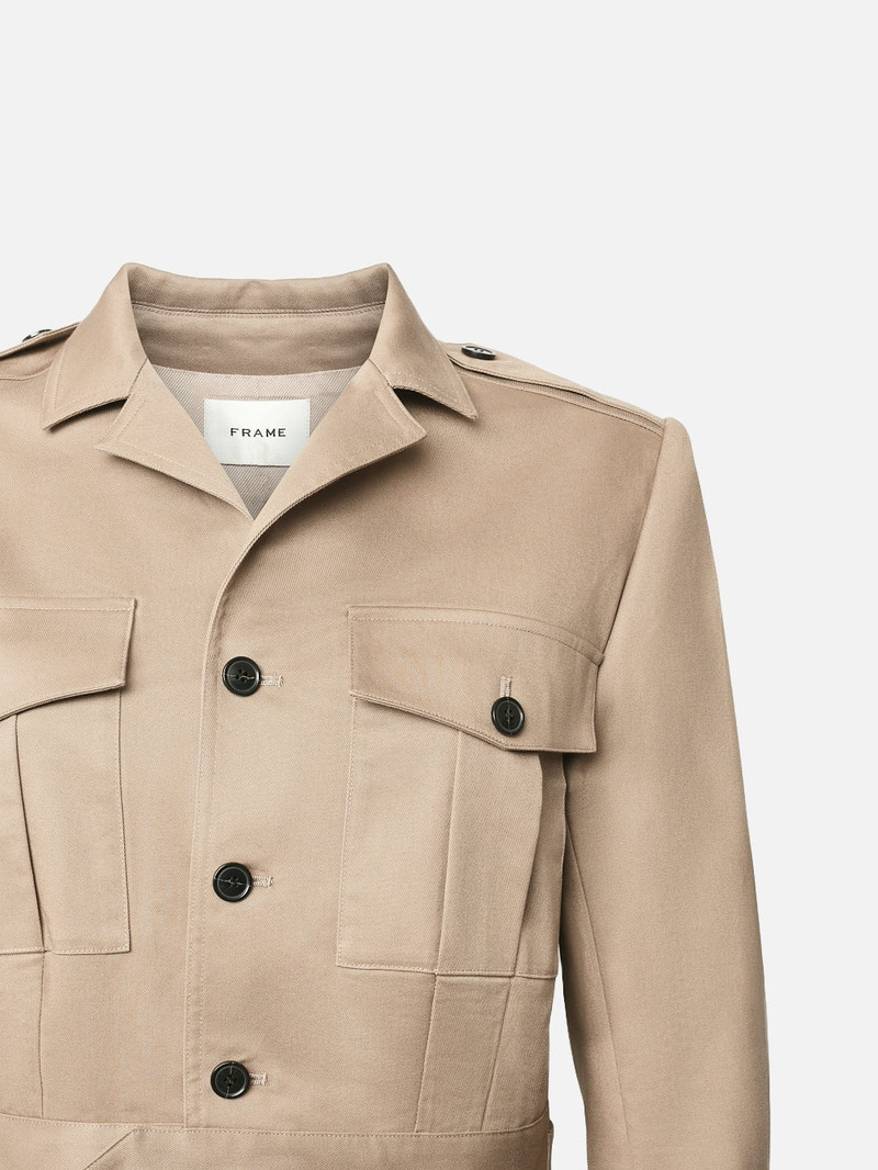 Cropped Jacket in Khaki Tan 3