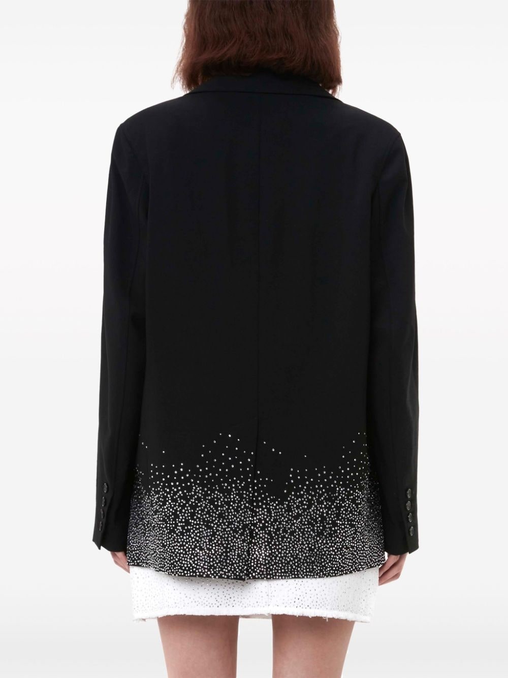 crystal-embellished single-breasted blazer - 3