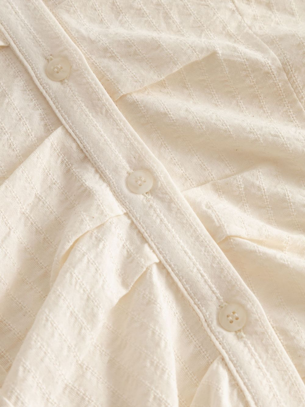 gathered button-up shirt - 4