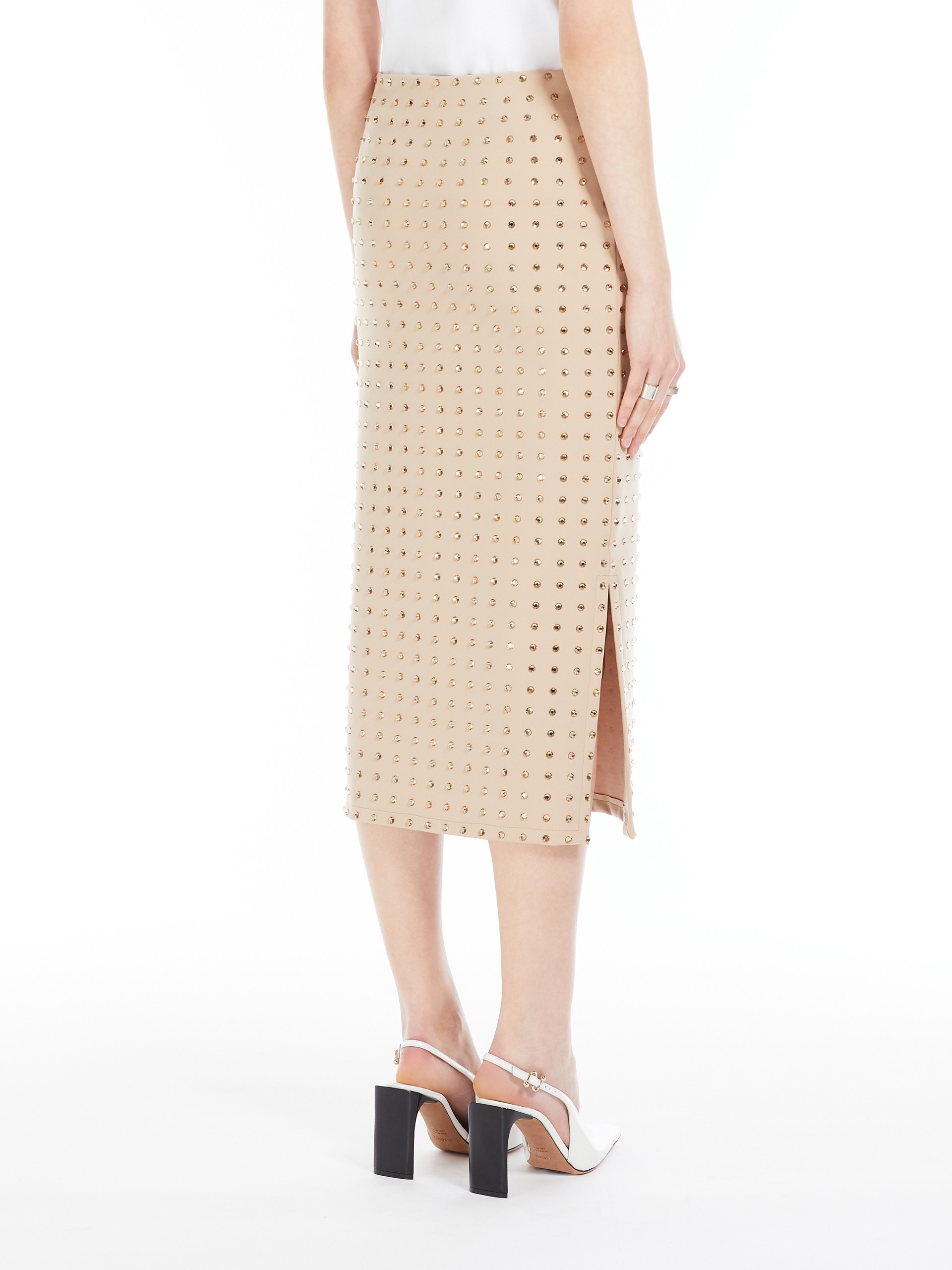 NOME Scuba jersey skirt with rhinestones - 4