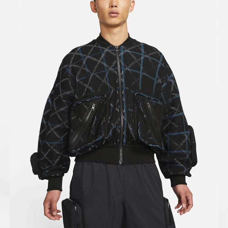 Men's Nike x UNDERCOVER Crossover MA-1 Knit Jacket CZ4705-010 - 3