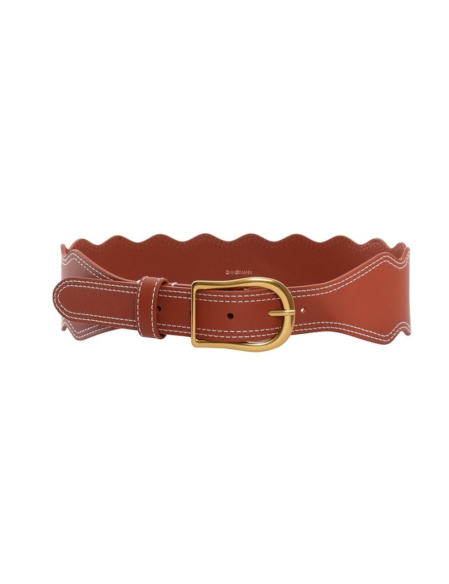 WAVE LEATHER WAIST BELT - 1