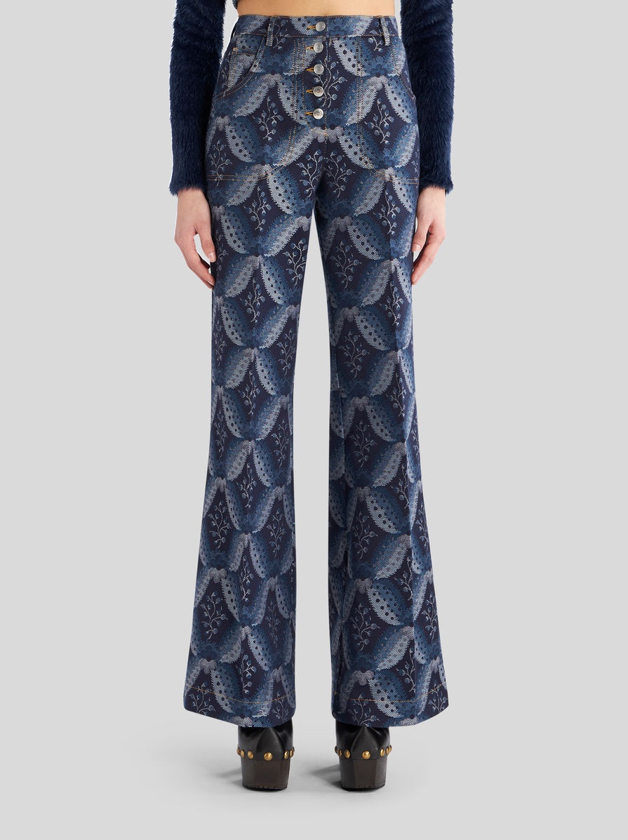 DENIM JACQUARD JEANS - 2