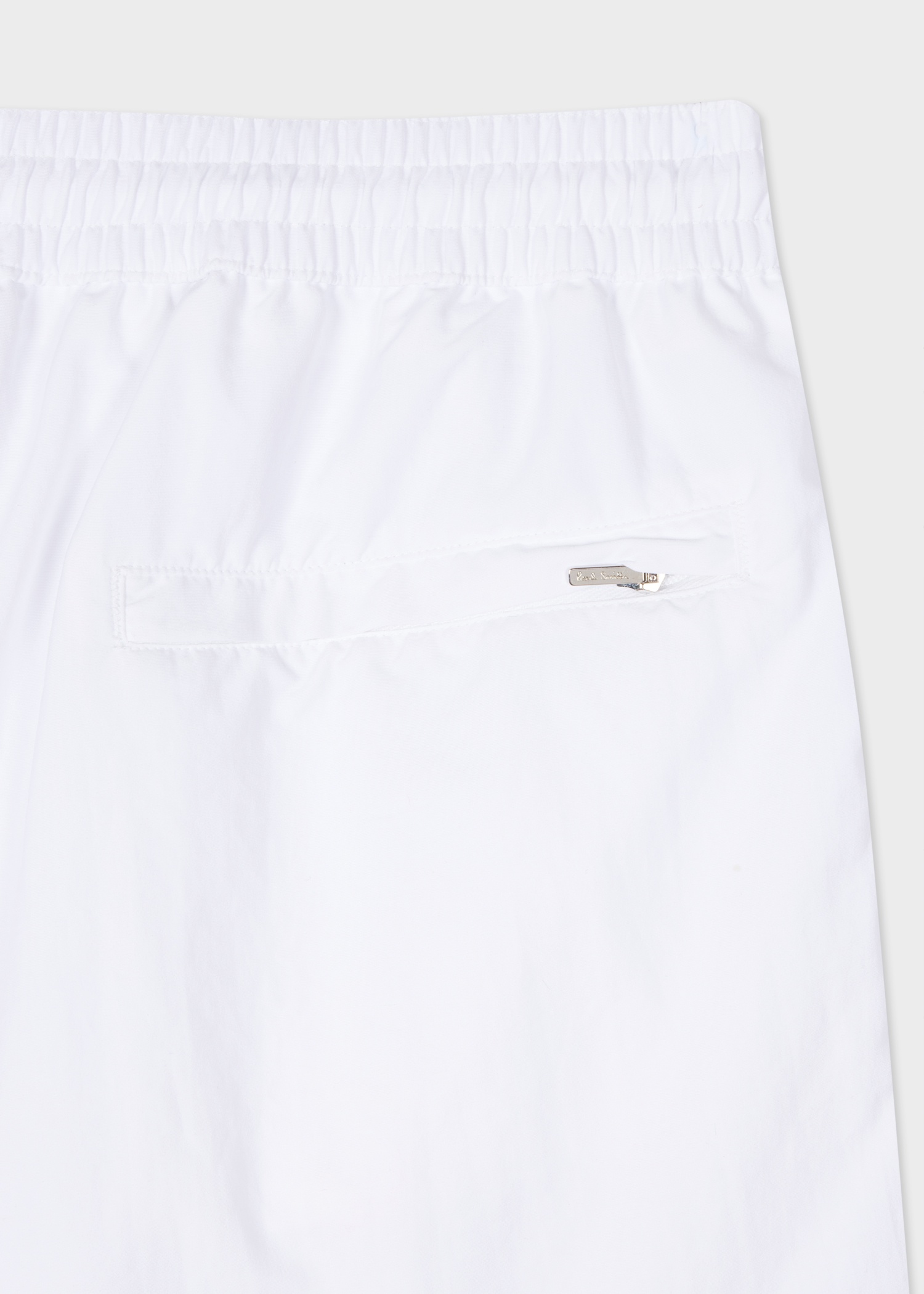 White Swim Shorts With 'Artist Stripe' Trim - 2
