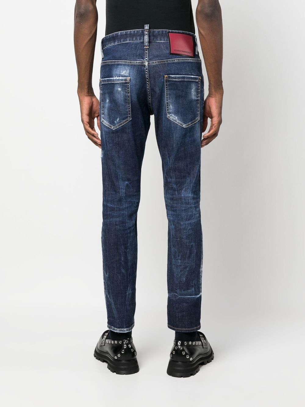 distressed-effect slim-fit jeans - 4