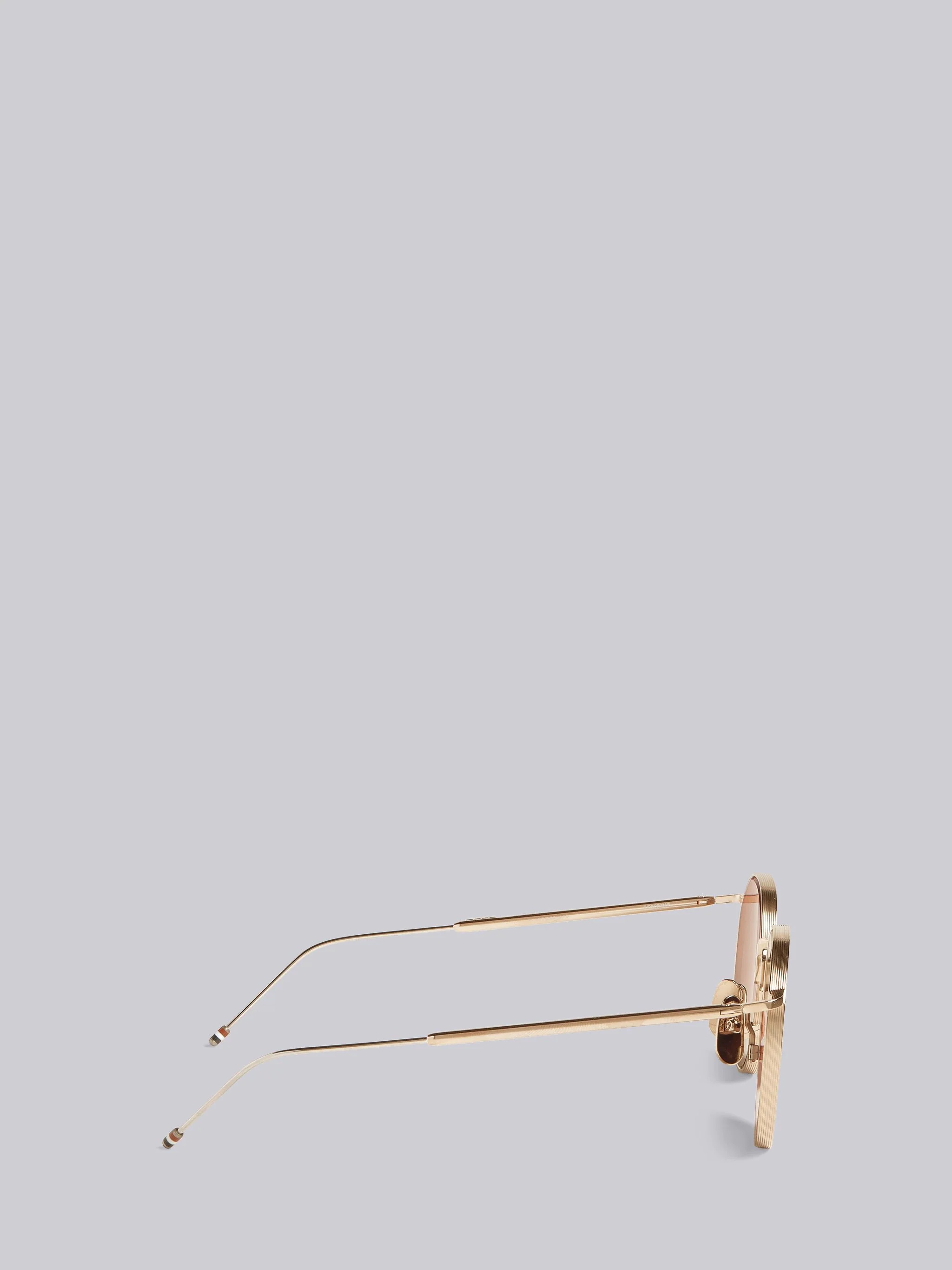 TB125 - White Gold And Brown Pantos Sunglasses - 3