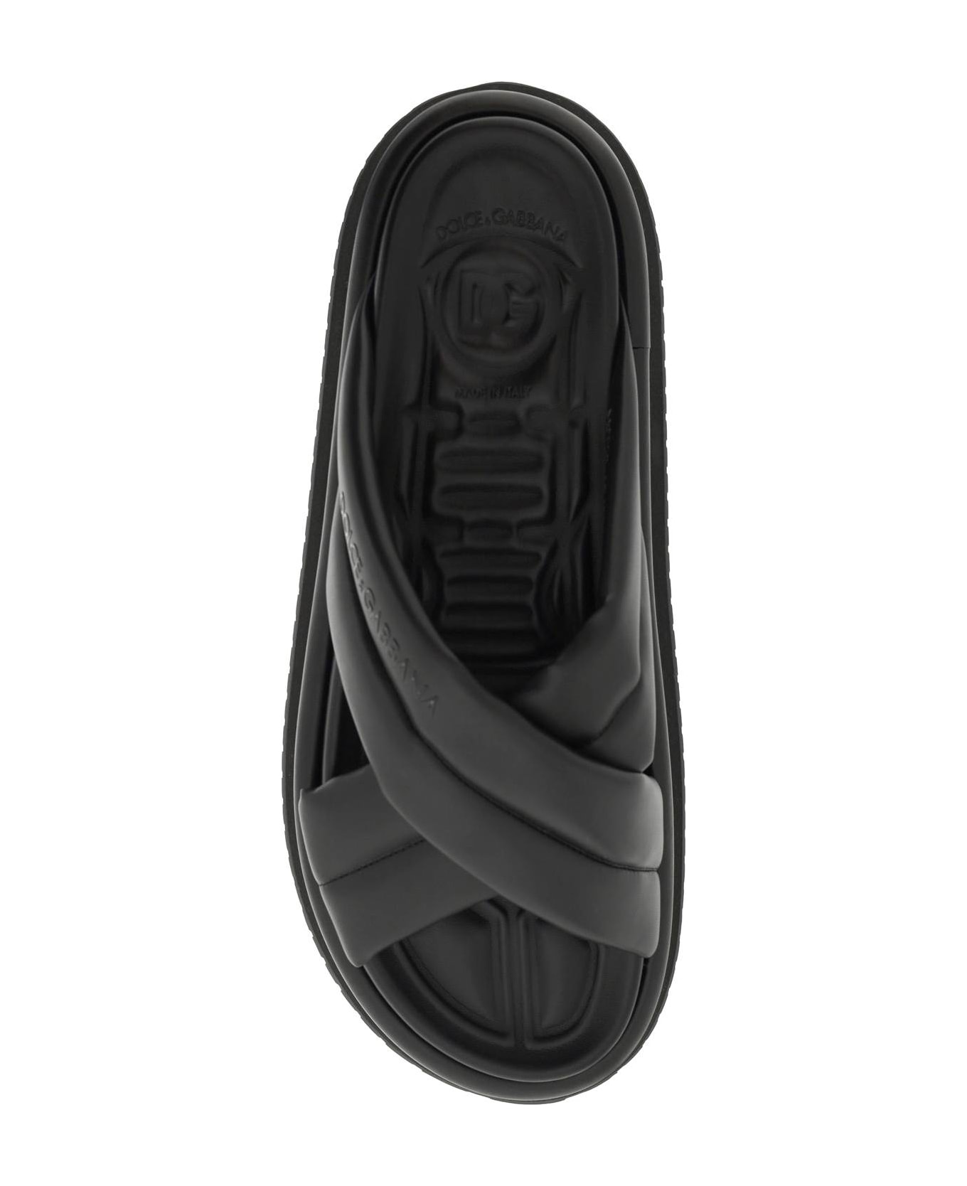 Nappa Effect Fabric Sandal - 2