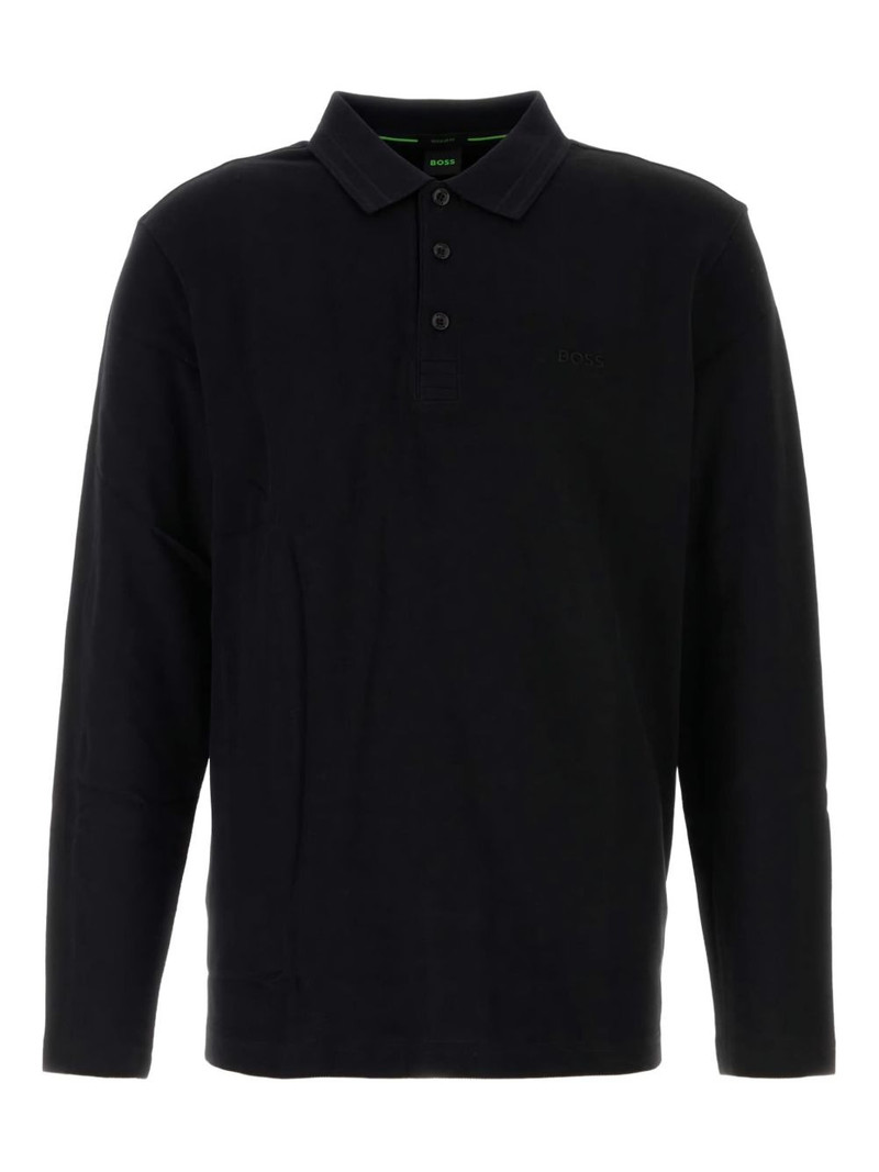 long-sleeve piquet polo shirt 1