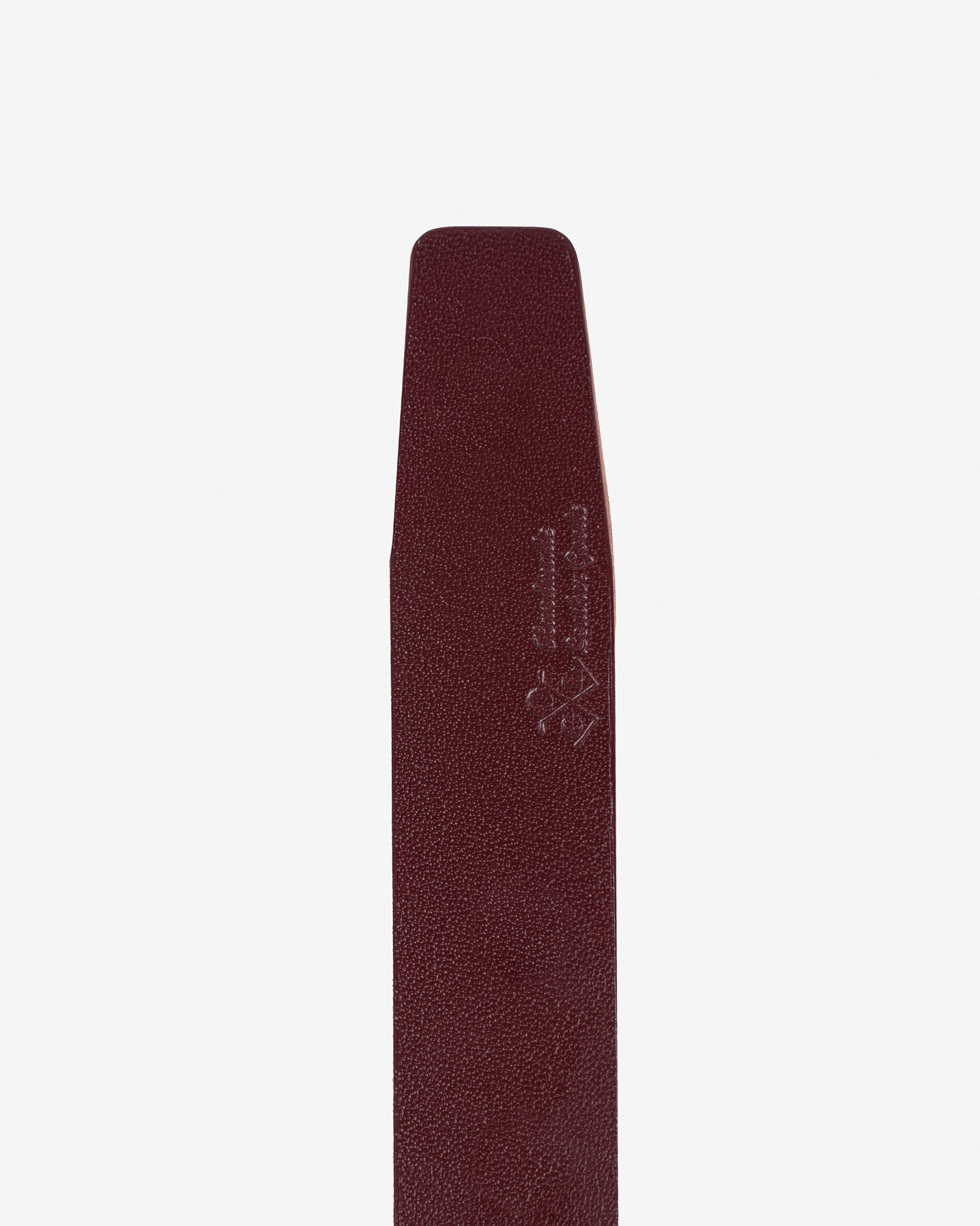 OGL-BELT-SQ-BRN OGL Square Brass ‘Prongless’ Buckle Leather Belt - Hand Dyed Brown - 5