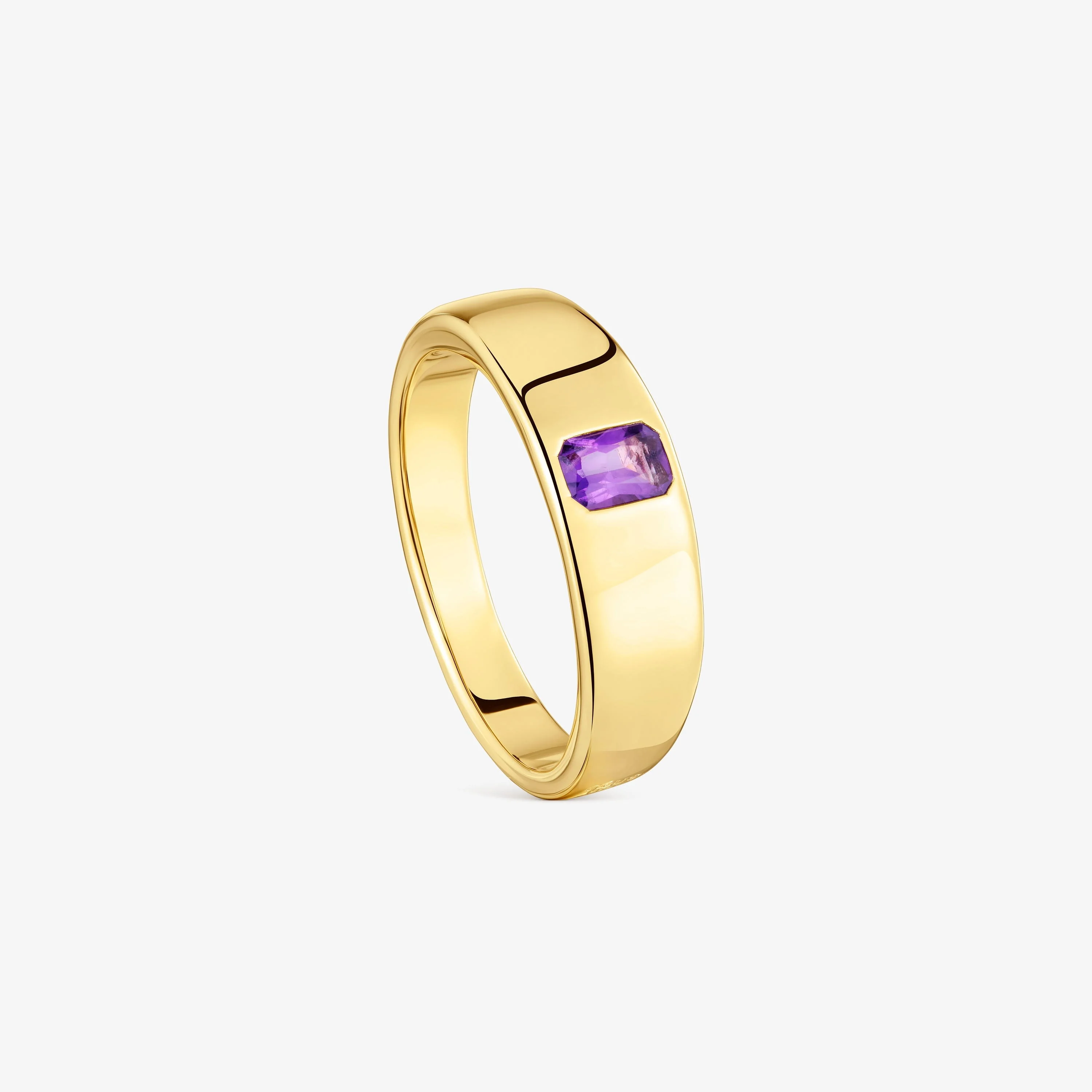 Signet ring with 18K gold vermeil and amethyst TOUS Basic Colors - 1