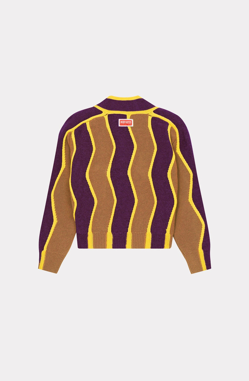 KENZO 'Wavy Stripes' boxy cardigan outlook