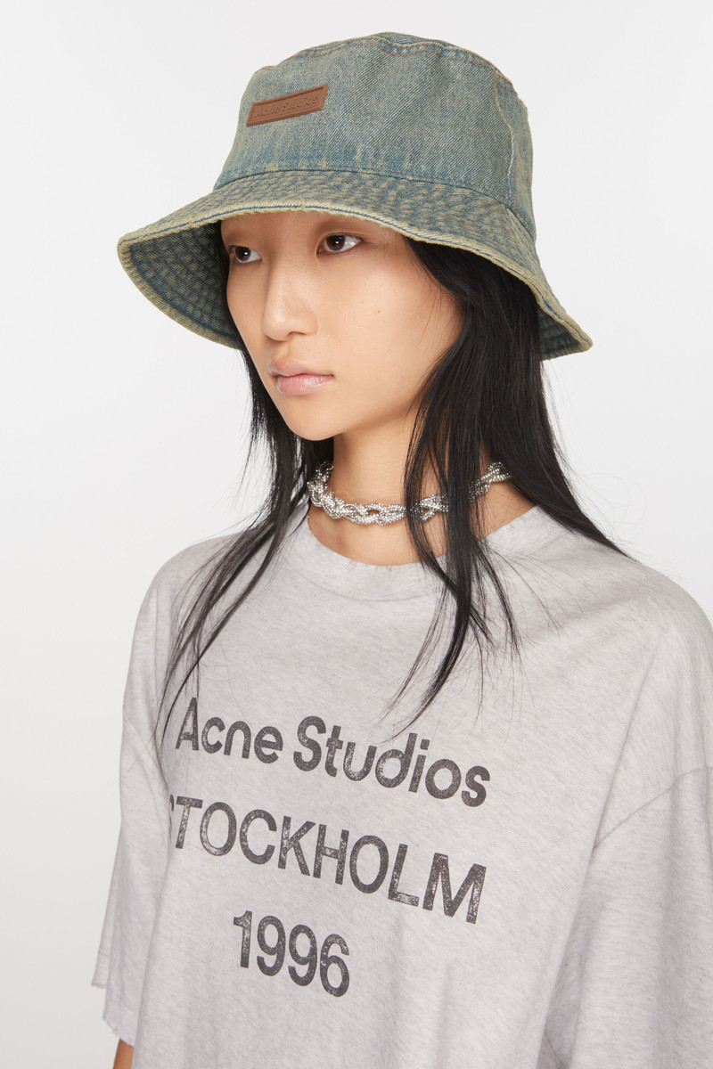Acne Studios Denim bucket hat - Blue/beige outlook