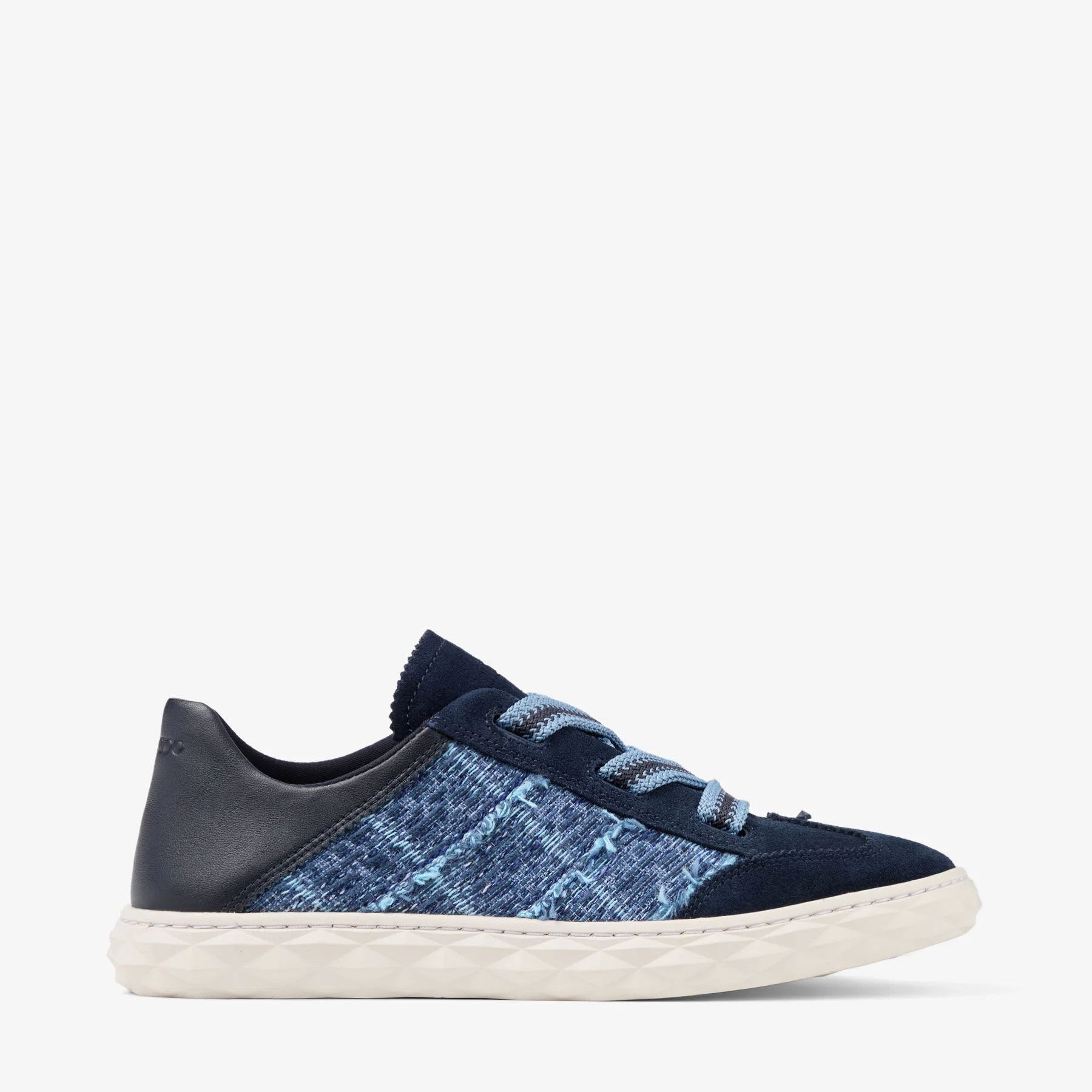 Diamond Light Flex F Marine Leather Mix and Crosshatch Denim Trainers - 1
