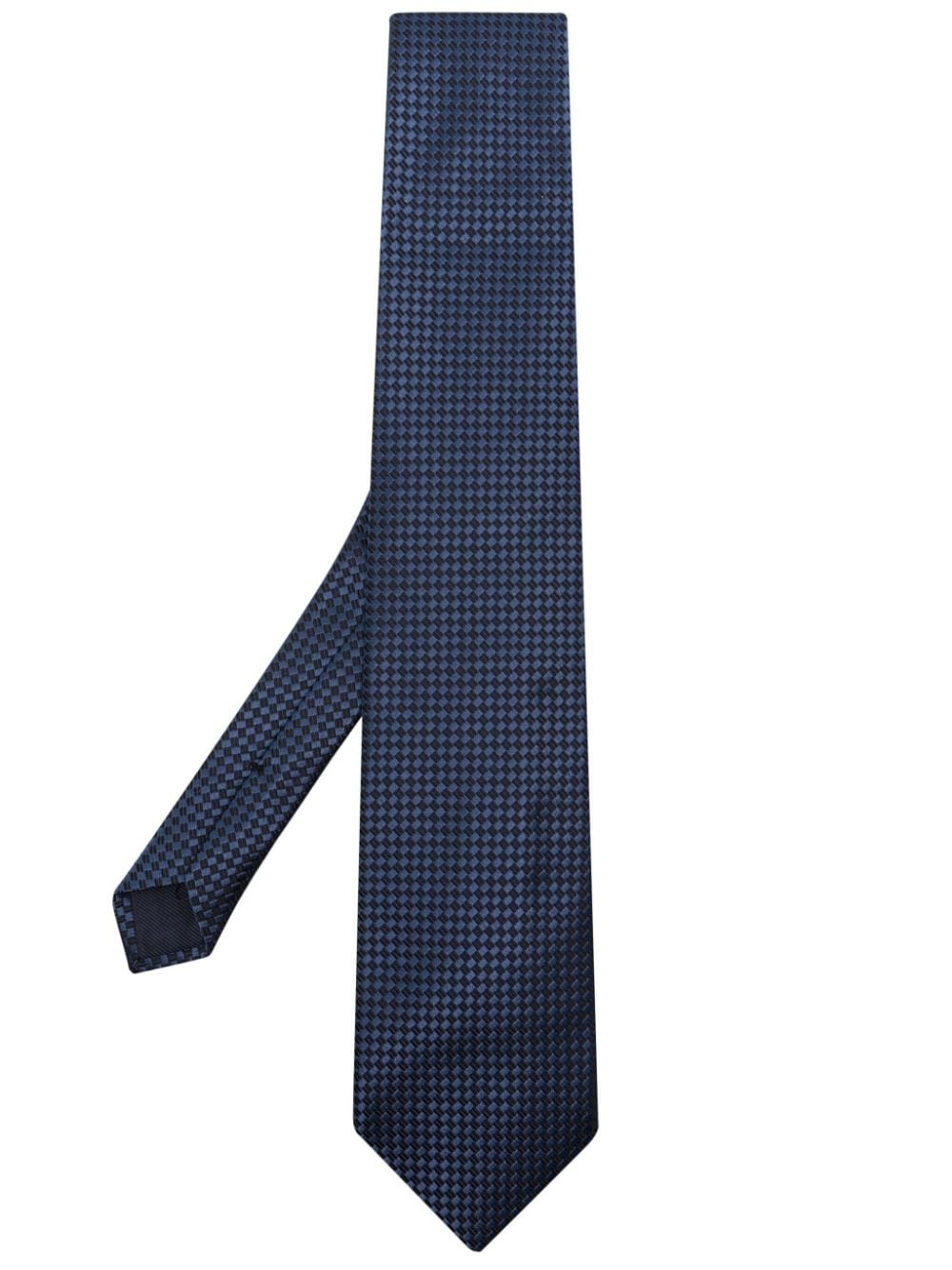 patterned-jacquard silk tie - 1