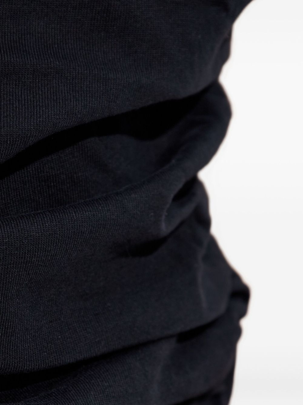 gathered-detail cotton t-shirt - 5
