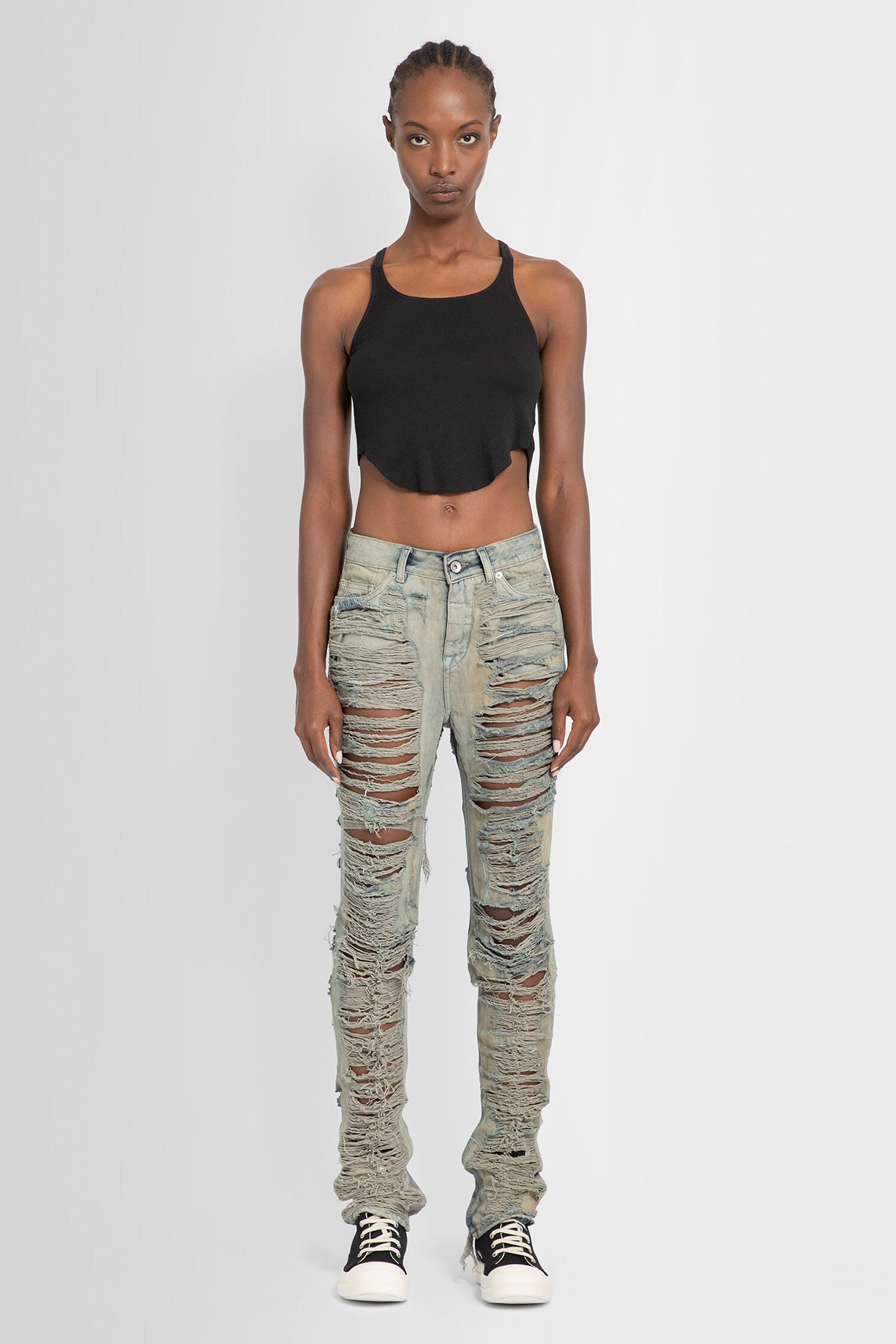 RICK OWENS WOMAN GREY JEANS - 6