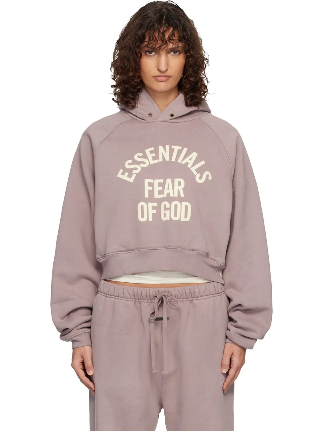 Purple Campus 90's Cropped Raglan Hoodie - 1