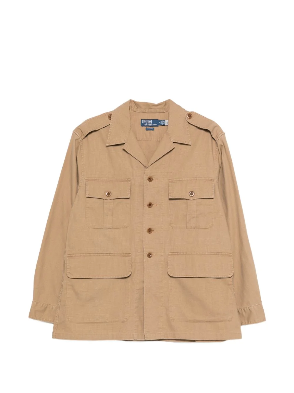 button-fastening flap-pocket shirt - 1