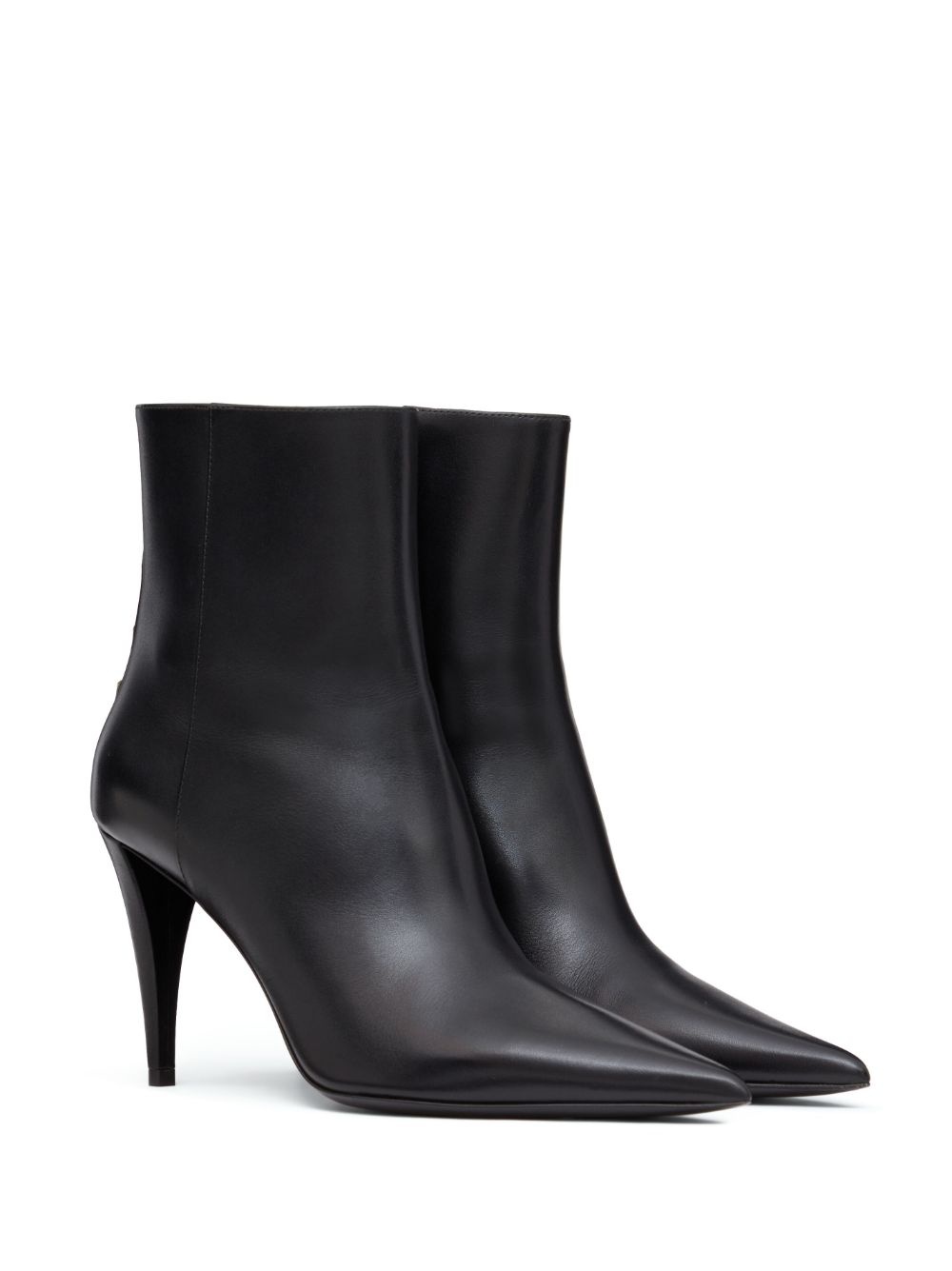 【関税込み】シルバートーン Rockstud レザーブーツ Valentino Rockstud leather ankle boots | farfetch | REVERSIBLE