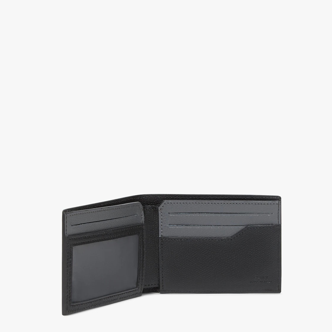 Bi-fold wallet with six cardholder slots and one banknote compartment. Made of textured fabric with  - 3