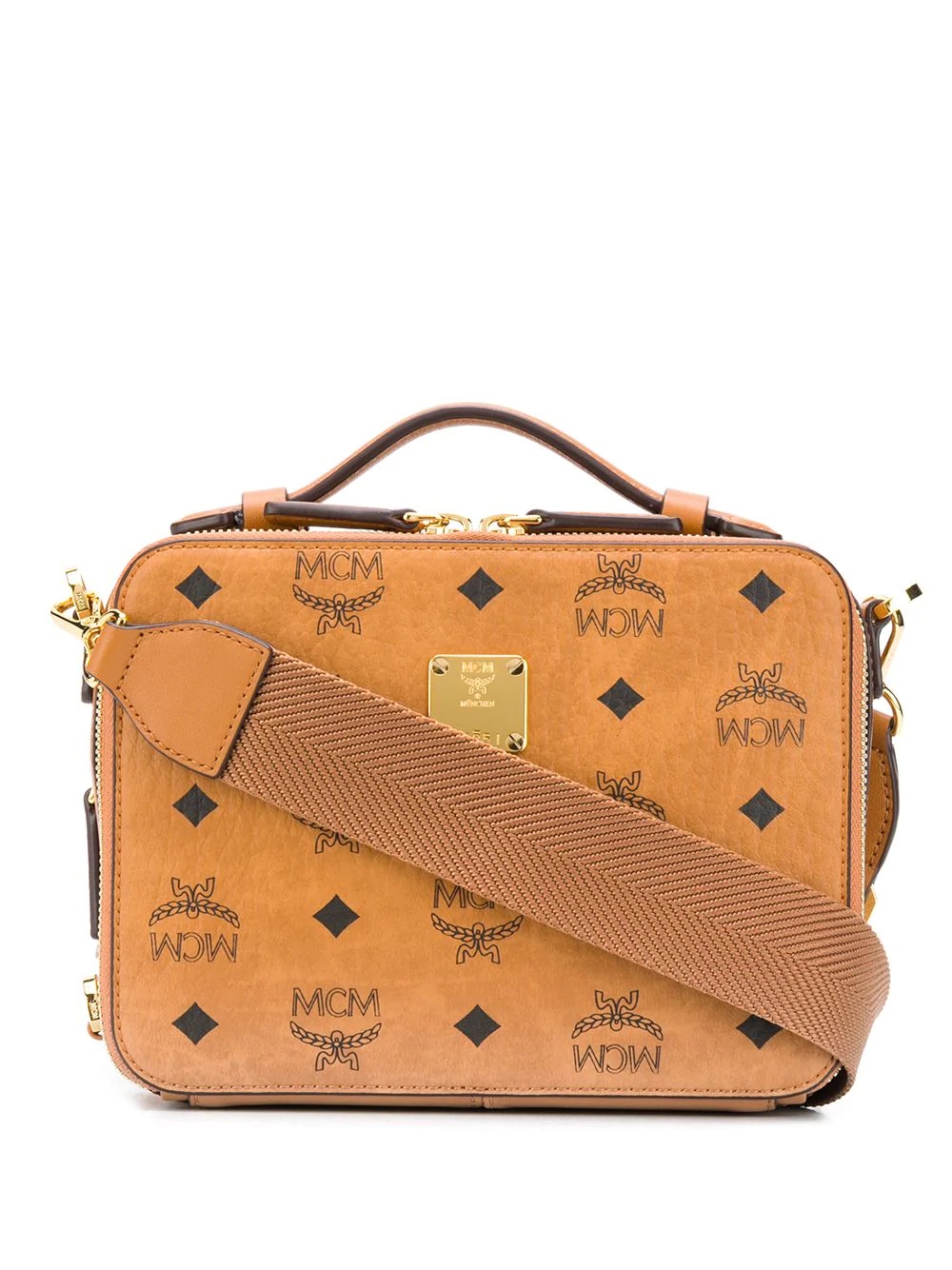 monogram print shoulder bag - 1