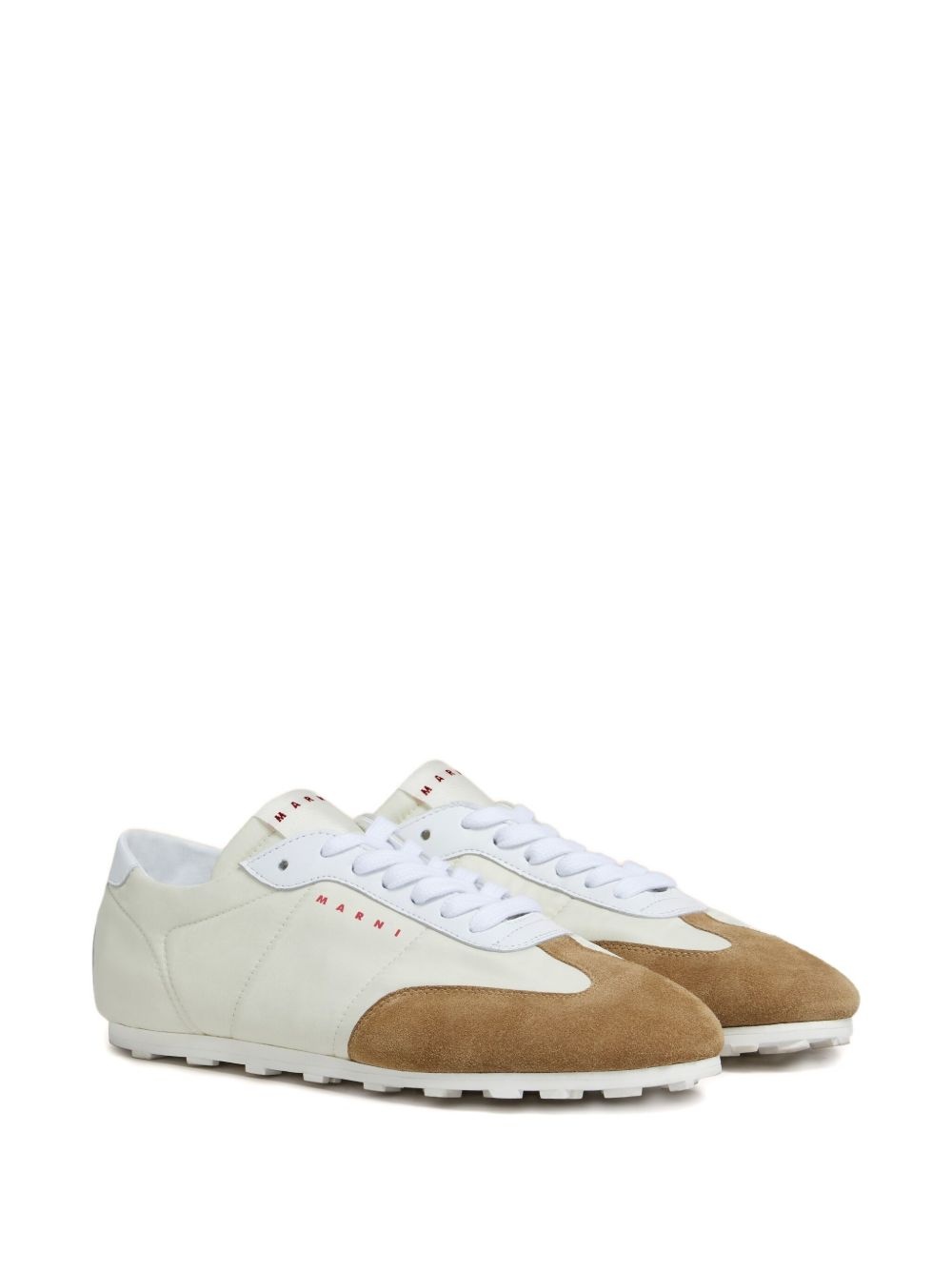 suede-panelled sneakers - 2