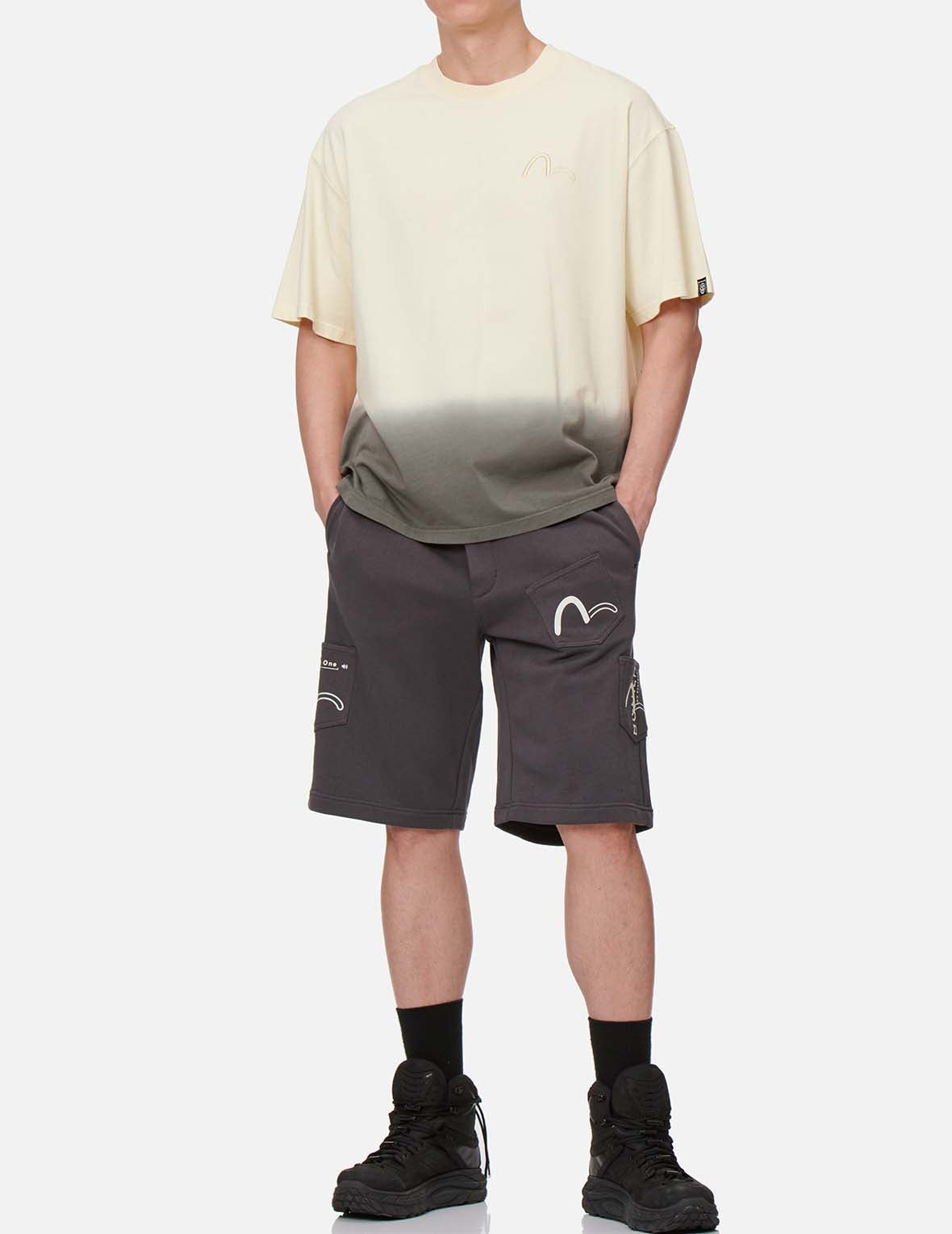 Seagull Print Pocket Sweat Shorts - 6