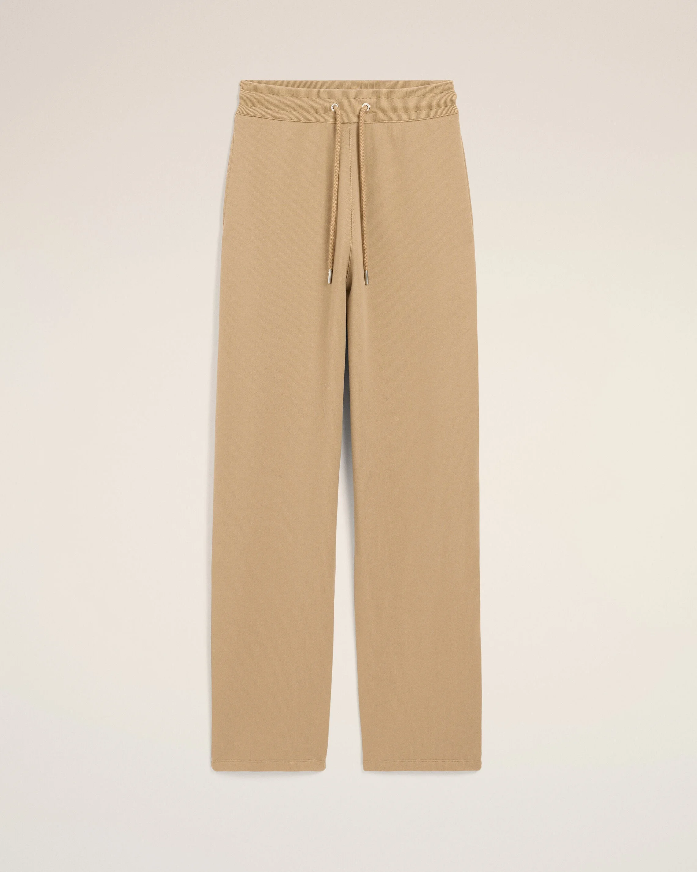 BEIGE COTTON TRACK PANTS WITH AMI DE COEUR - 1