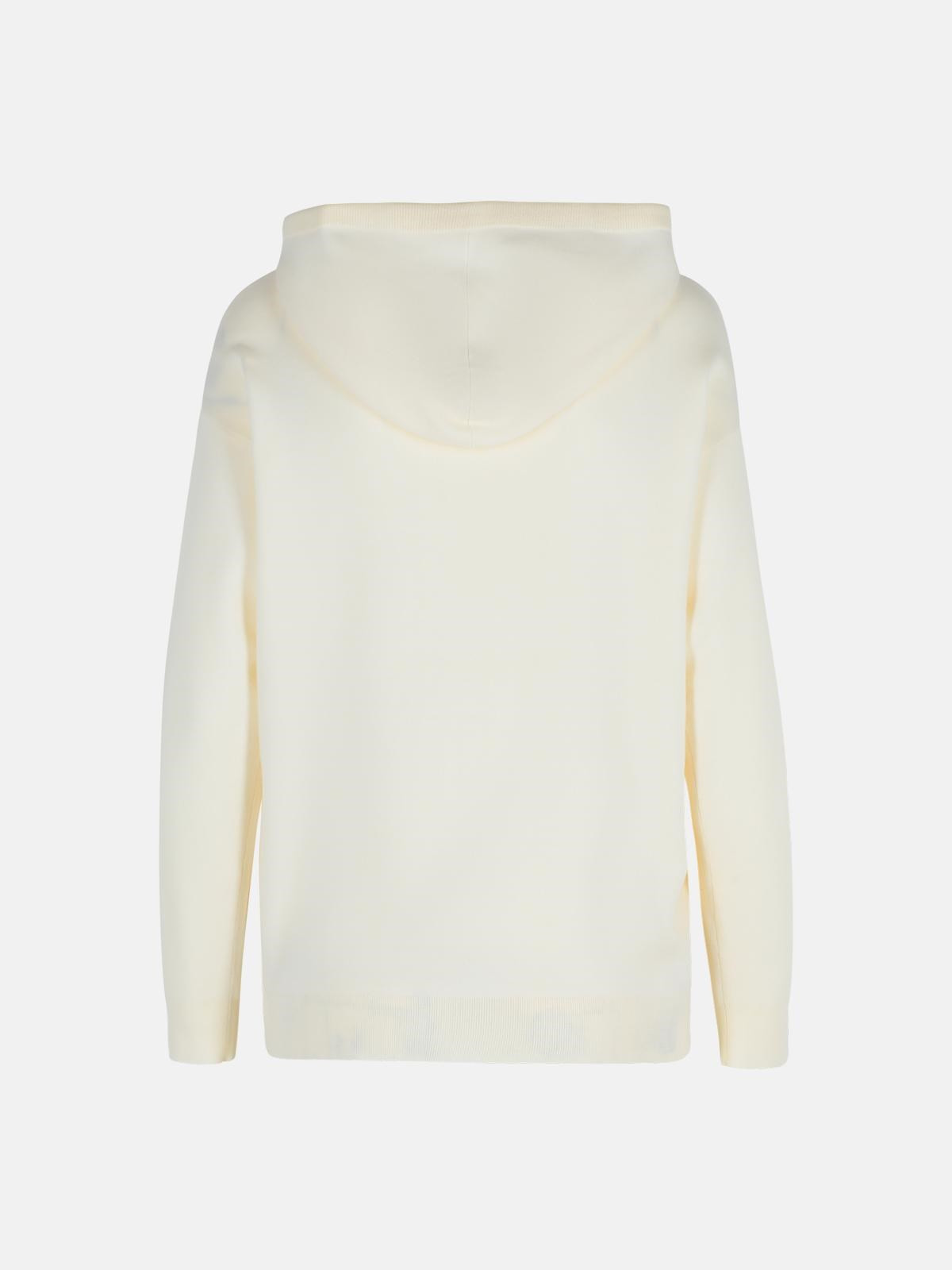 'TADDEO' CREAM VIRGIN WOOL SWEATER - 3