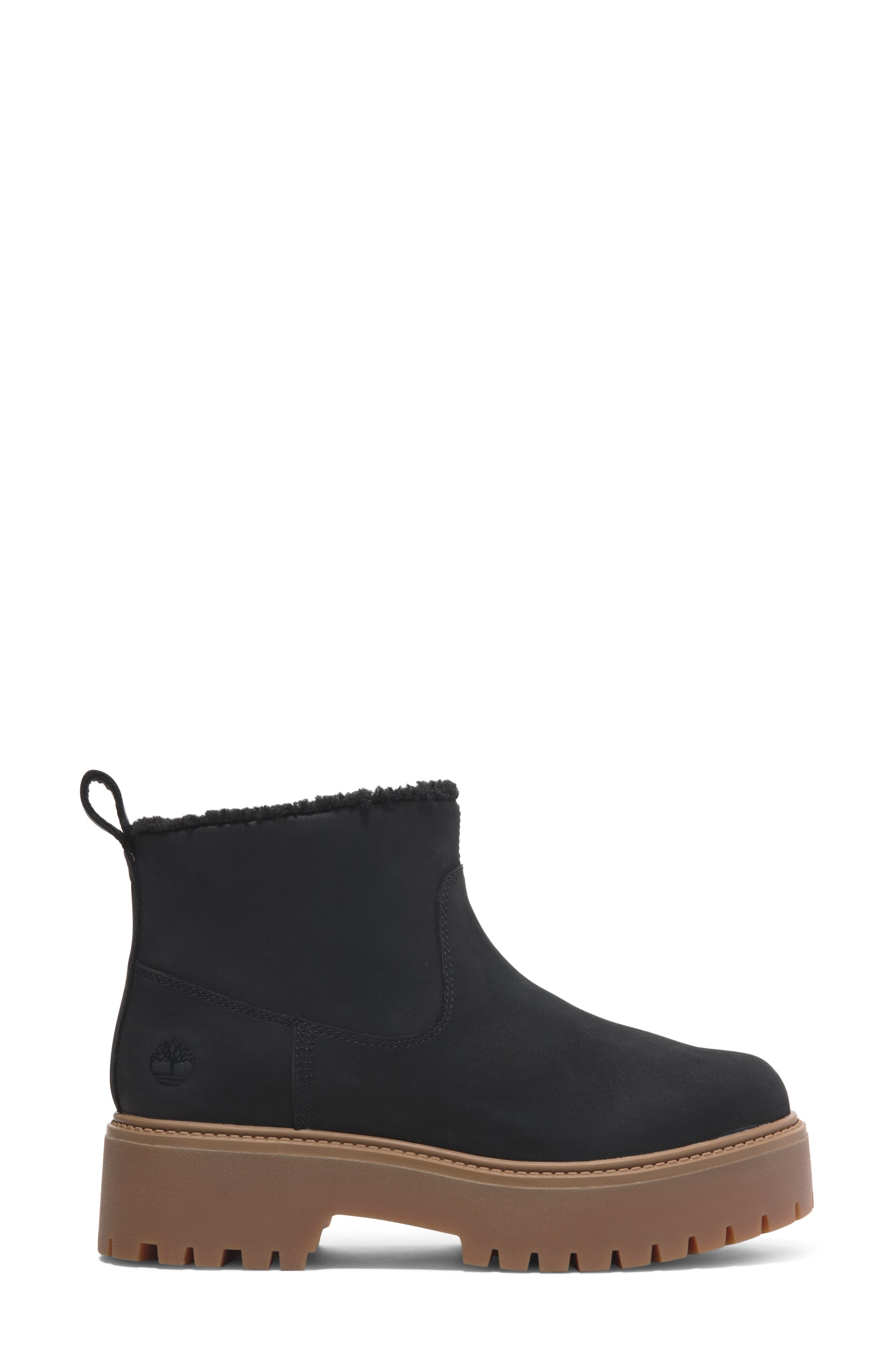 Timberland Stone Street Faux Fur Lined Bootie in Black Nubuck at Nordstrom - 2