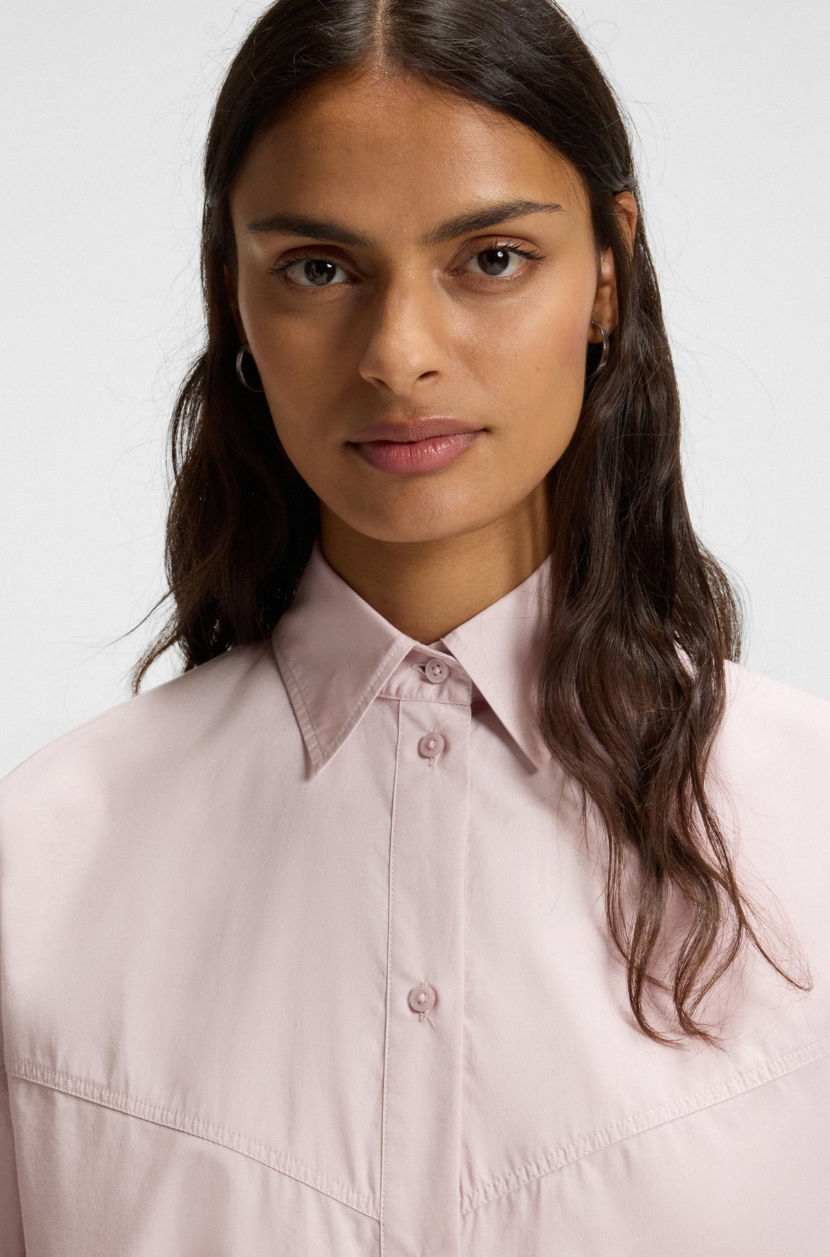 OVERSIZE-FIT BLOUSE IN COTTON POPLIN - 4
