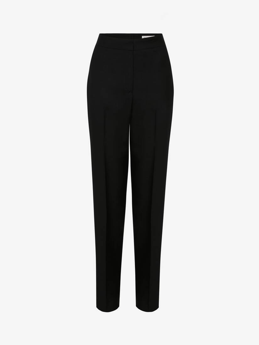 Women's Wide Leg Trousers in Black - 1