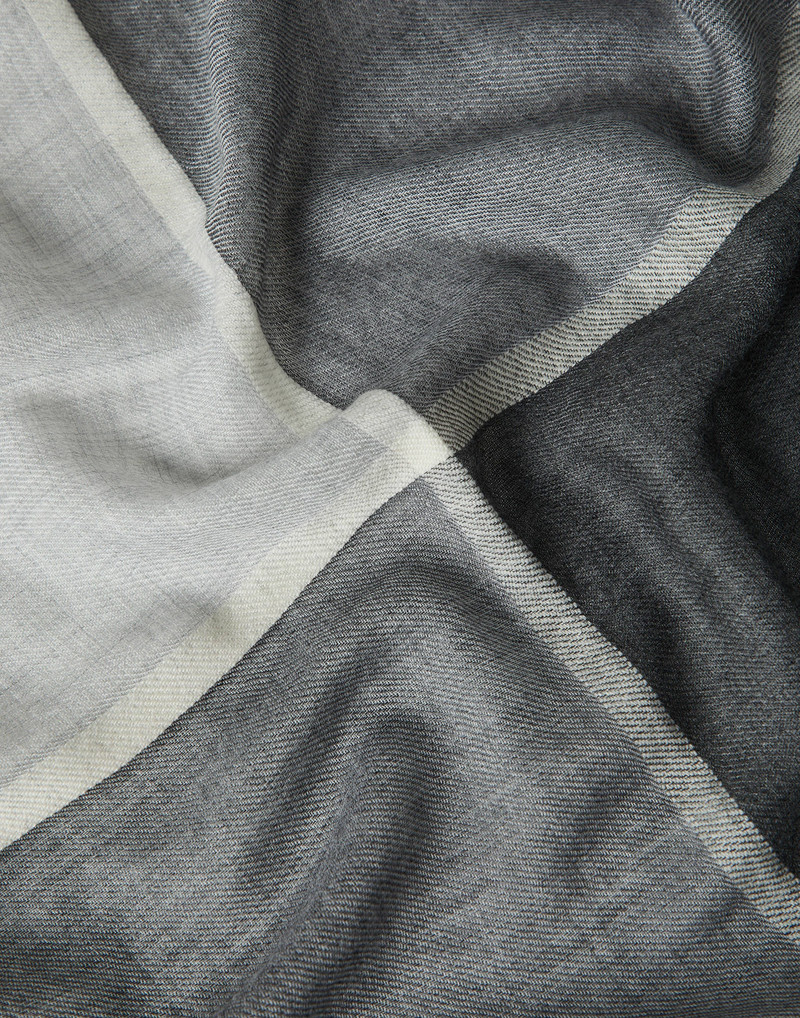 Cashmere and silk color block scarf 3