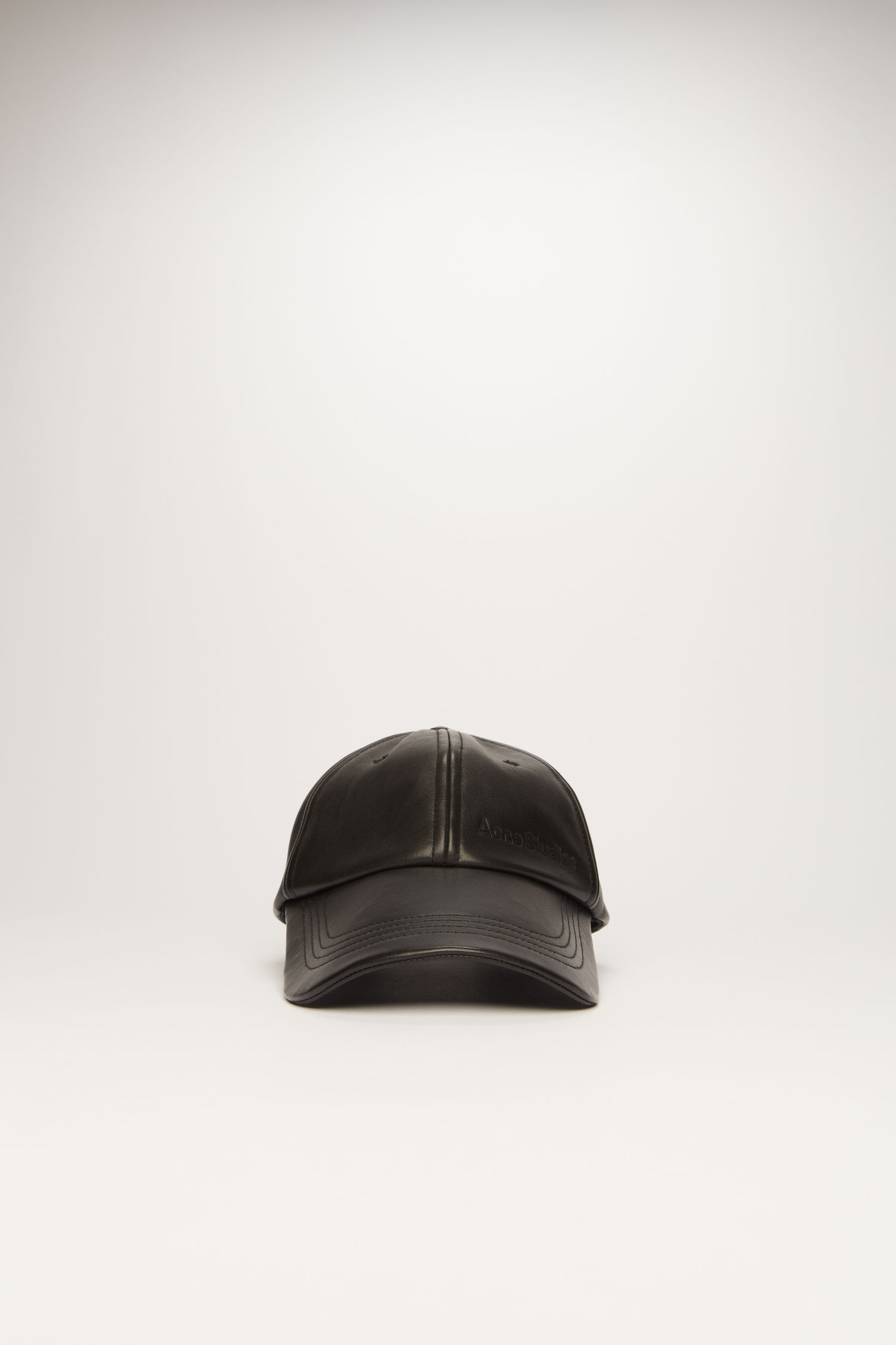 Leather cap black - 1