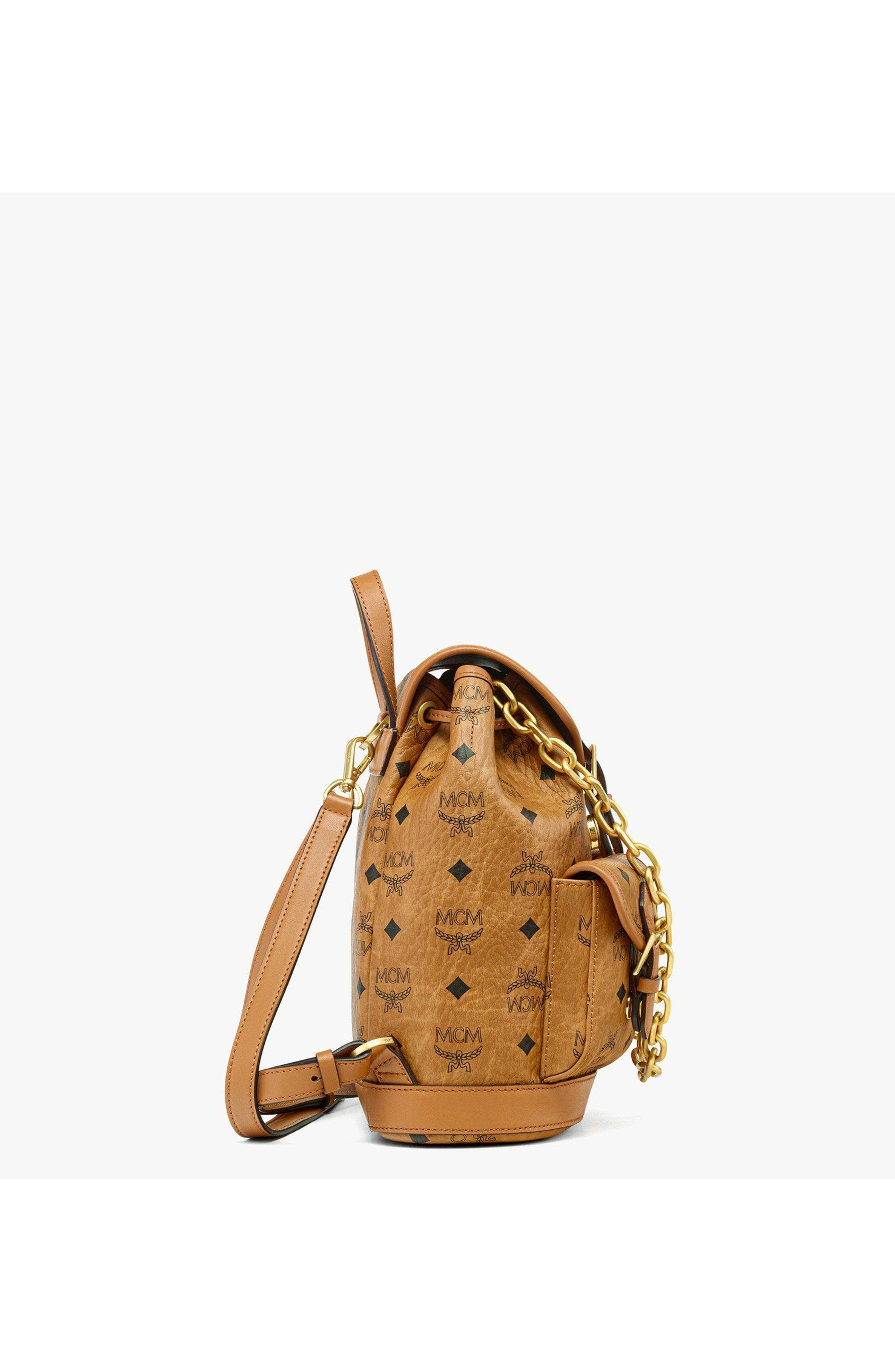 MCM Mini Aren Drawstring Backpack in Visetos in Brown at Nordstrom - 2