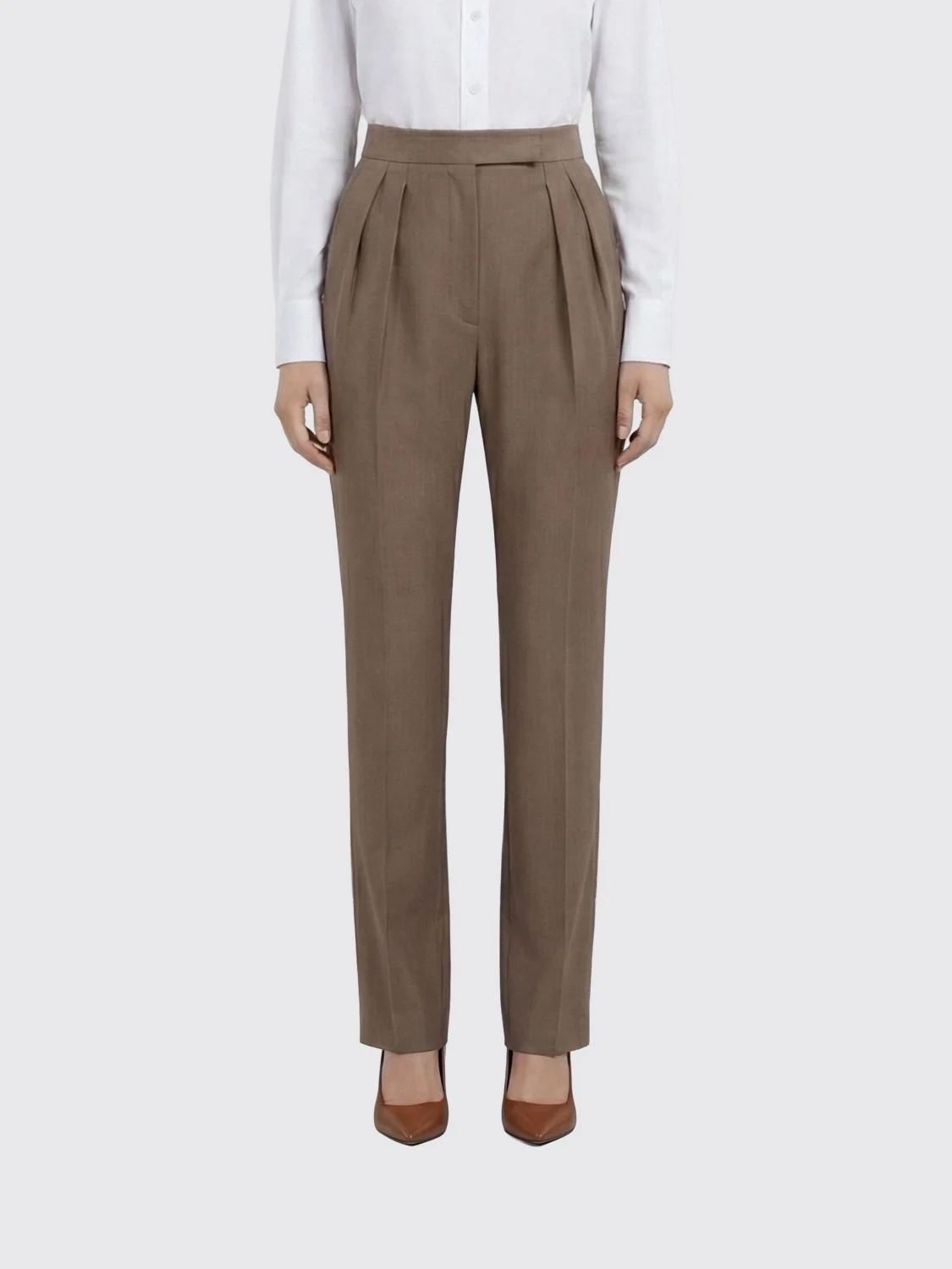 Max Mara Women Max Mara Virgin Wool Formal Trousers - 1