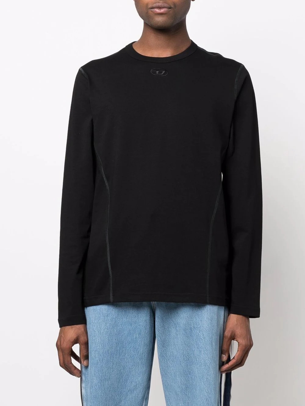 panelled tonal sweatshirt - 3