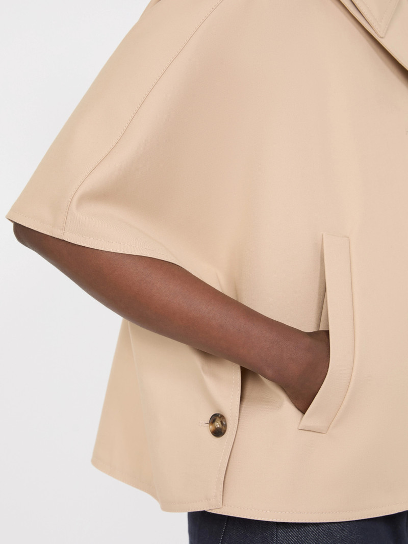 PAGGIO Water-repellent gabardine cape - ALBINO 6
