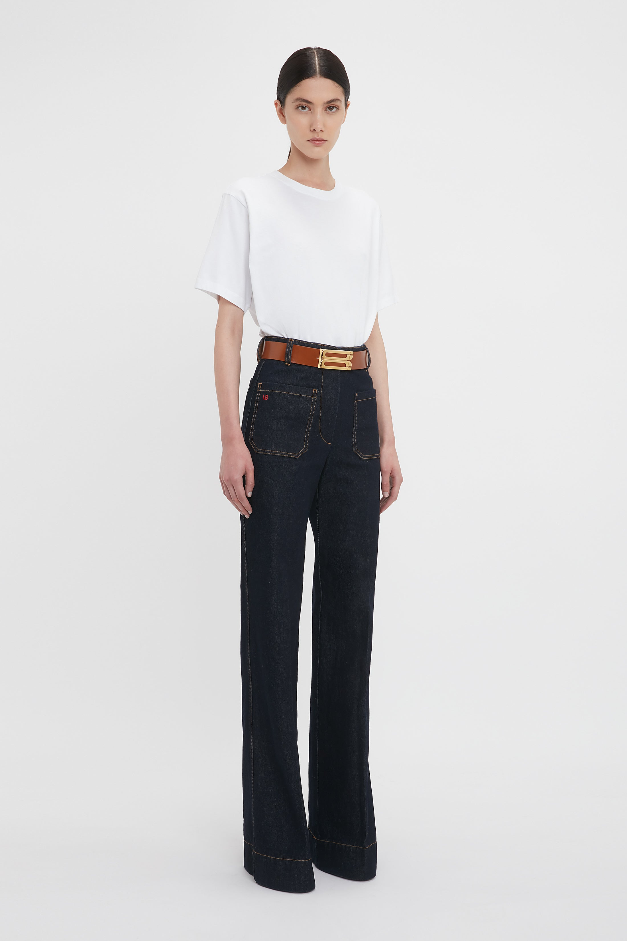 Alina High Waisted Jean In Dark Indigo Rinse - 3