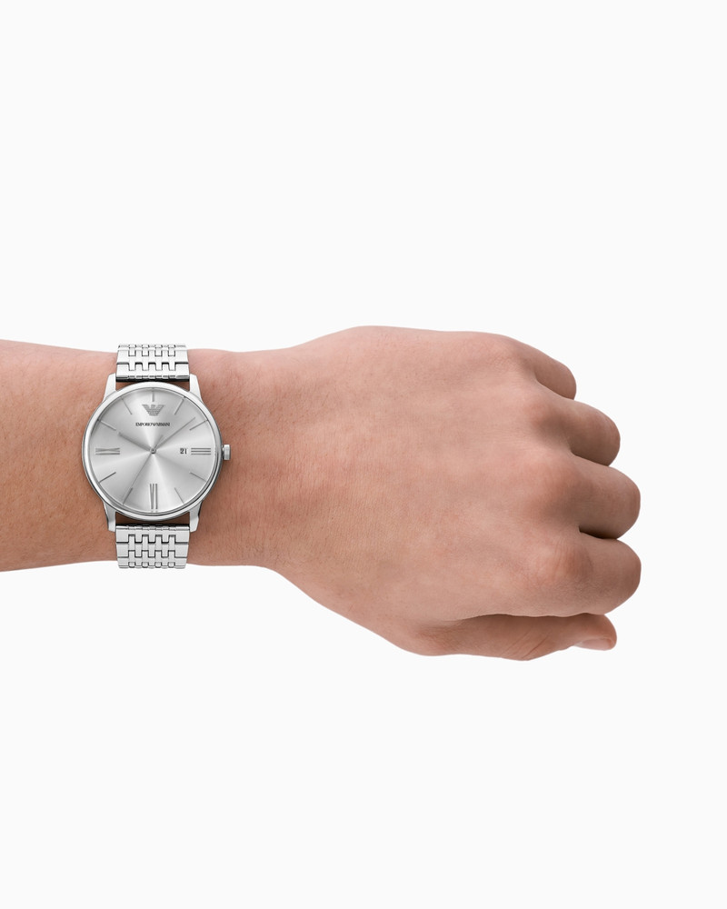 EMPORIO ARMANI THREE-HAND DATE 스테인리스 WATCH outlook