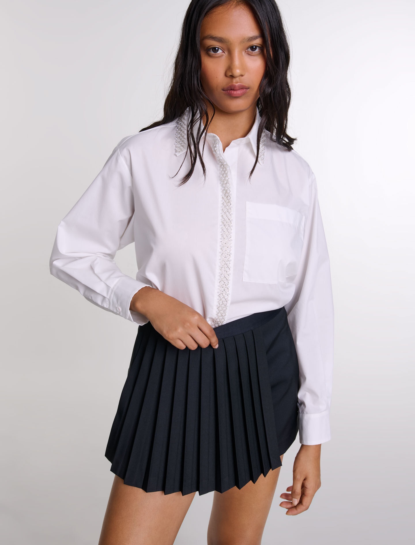 Straight-fit pleated shorts - 5