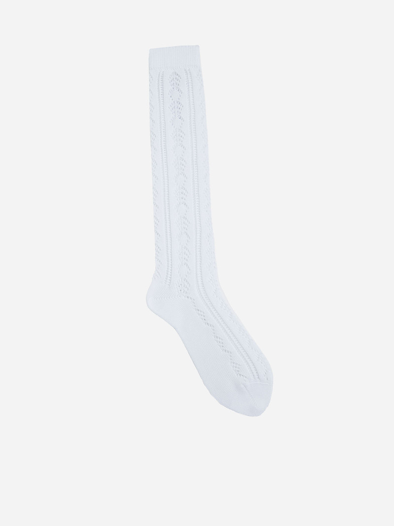 Valentino White pointelle knit socks outlook