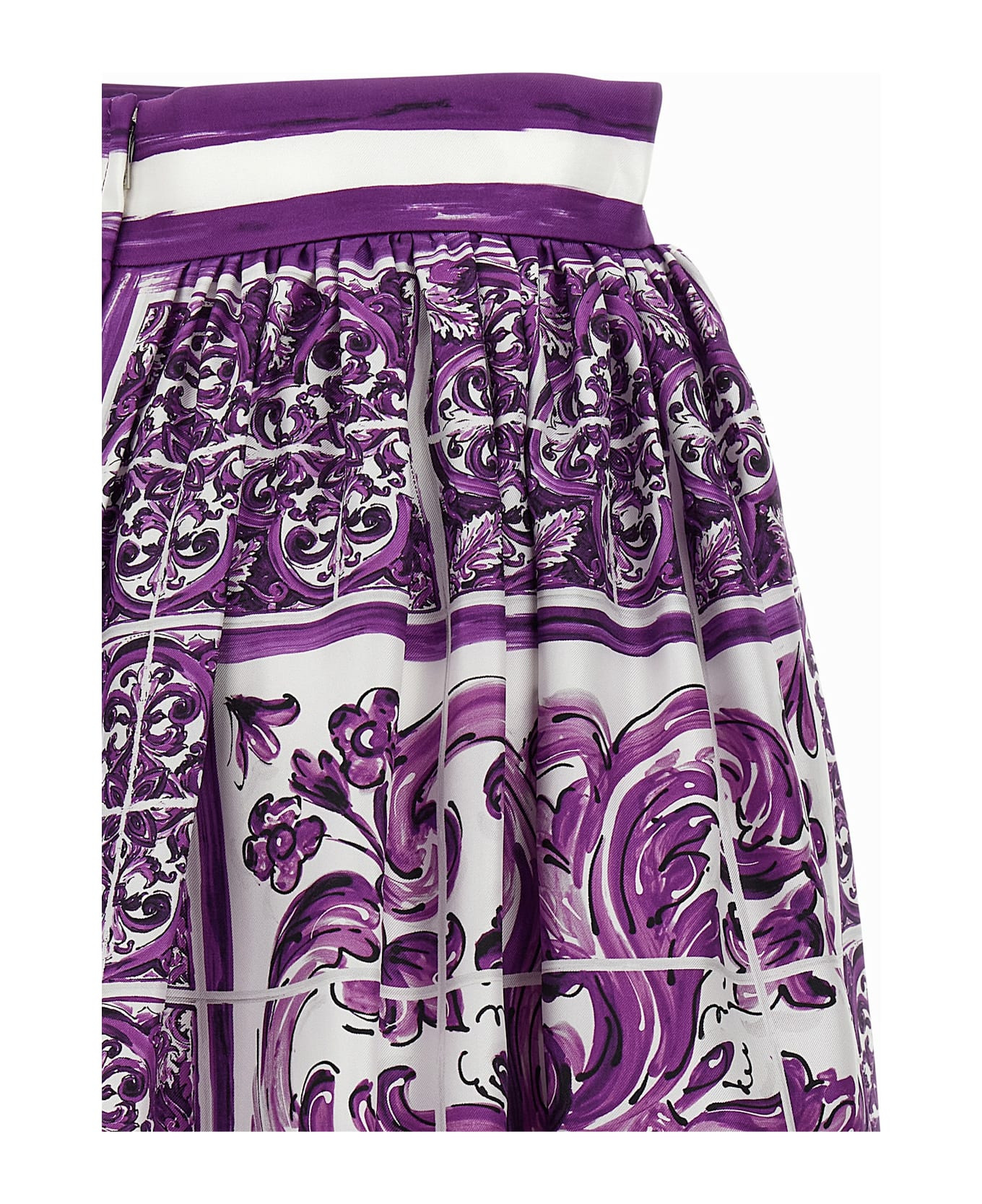 'maiolica' Print Silk Skirt - 4