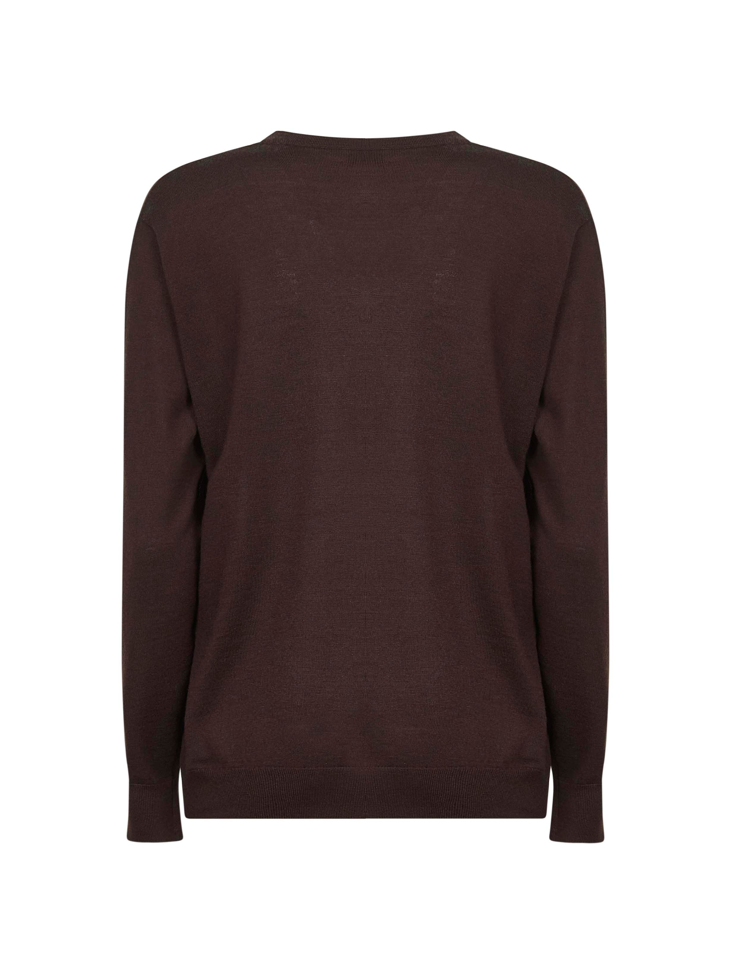 Dries Van Noten Women Brown Fine Merino Wool Loose-Fit Sweater - 2