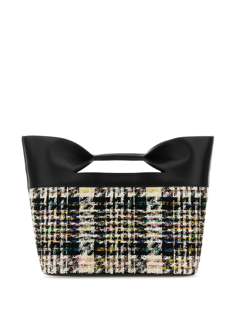 Alexander McQueen small The Bow tweed tote bag outlook