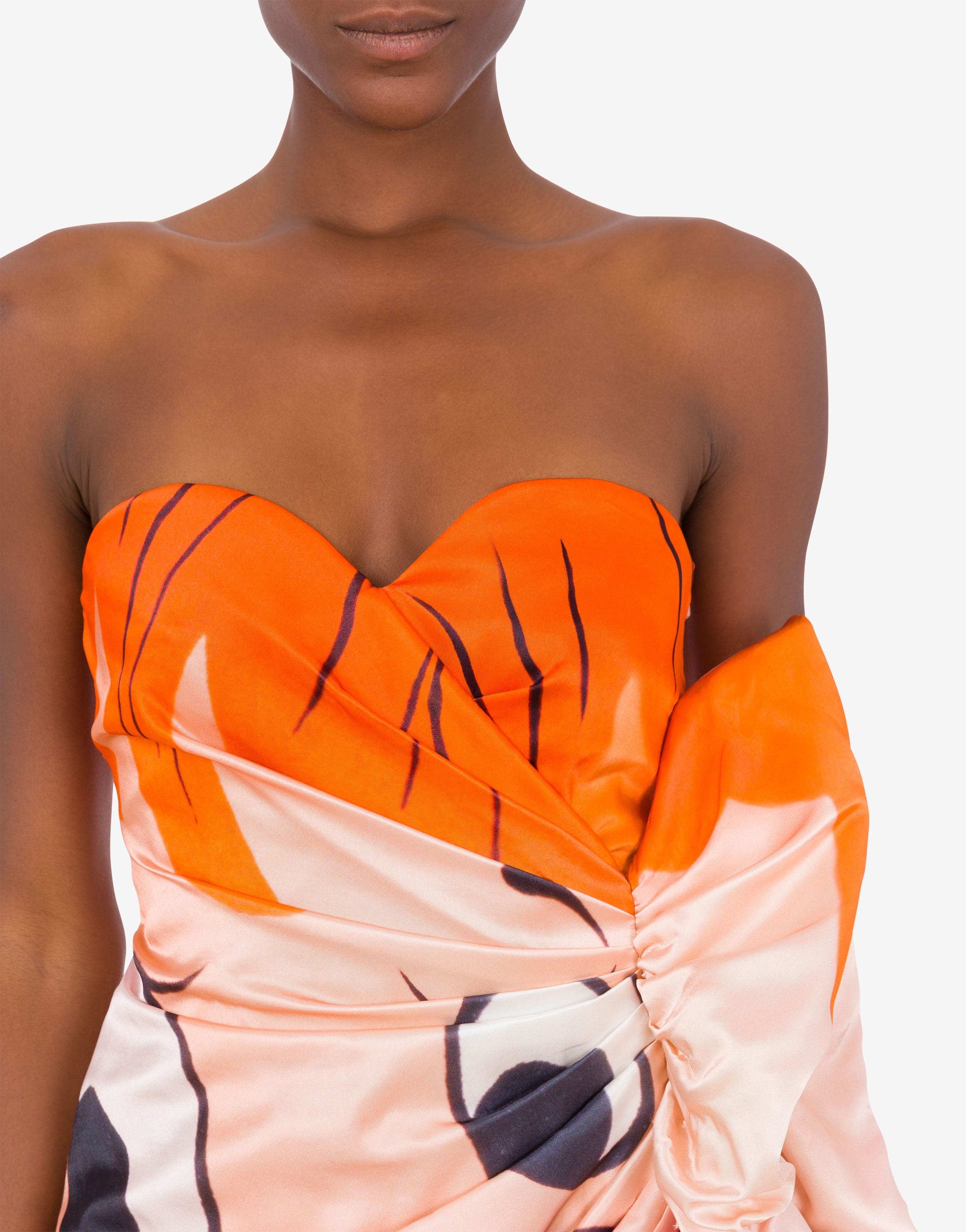 INFLATABLE ANIMAL CRÊPE SATIN DRESS - 4